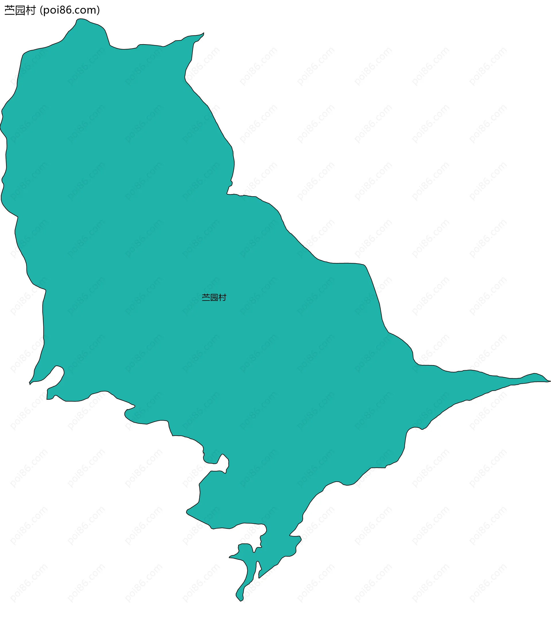 苎园村边界地图