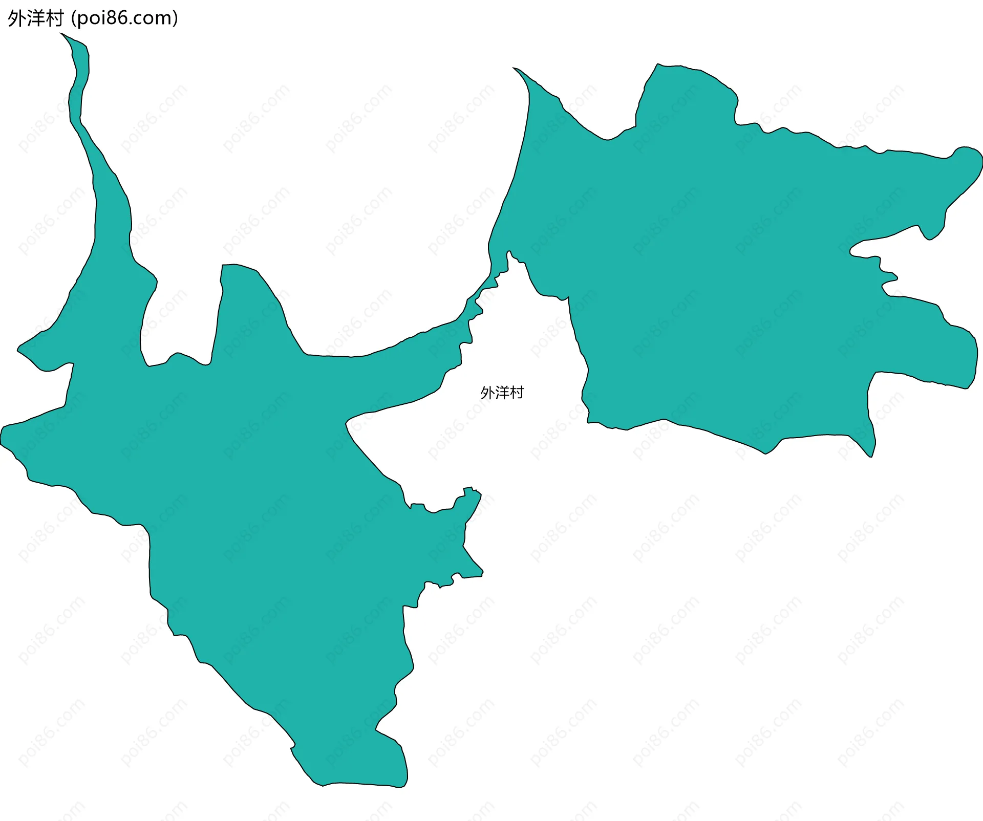 外洋村边界地图