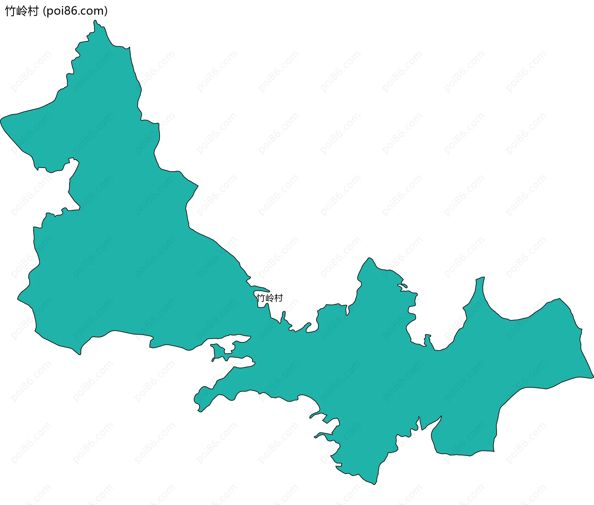 竹岭村边界地图