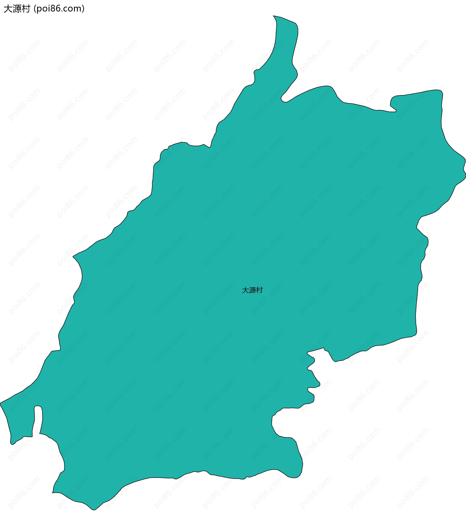 大源村边界地图