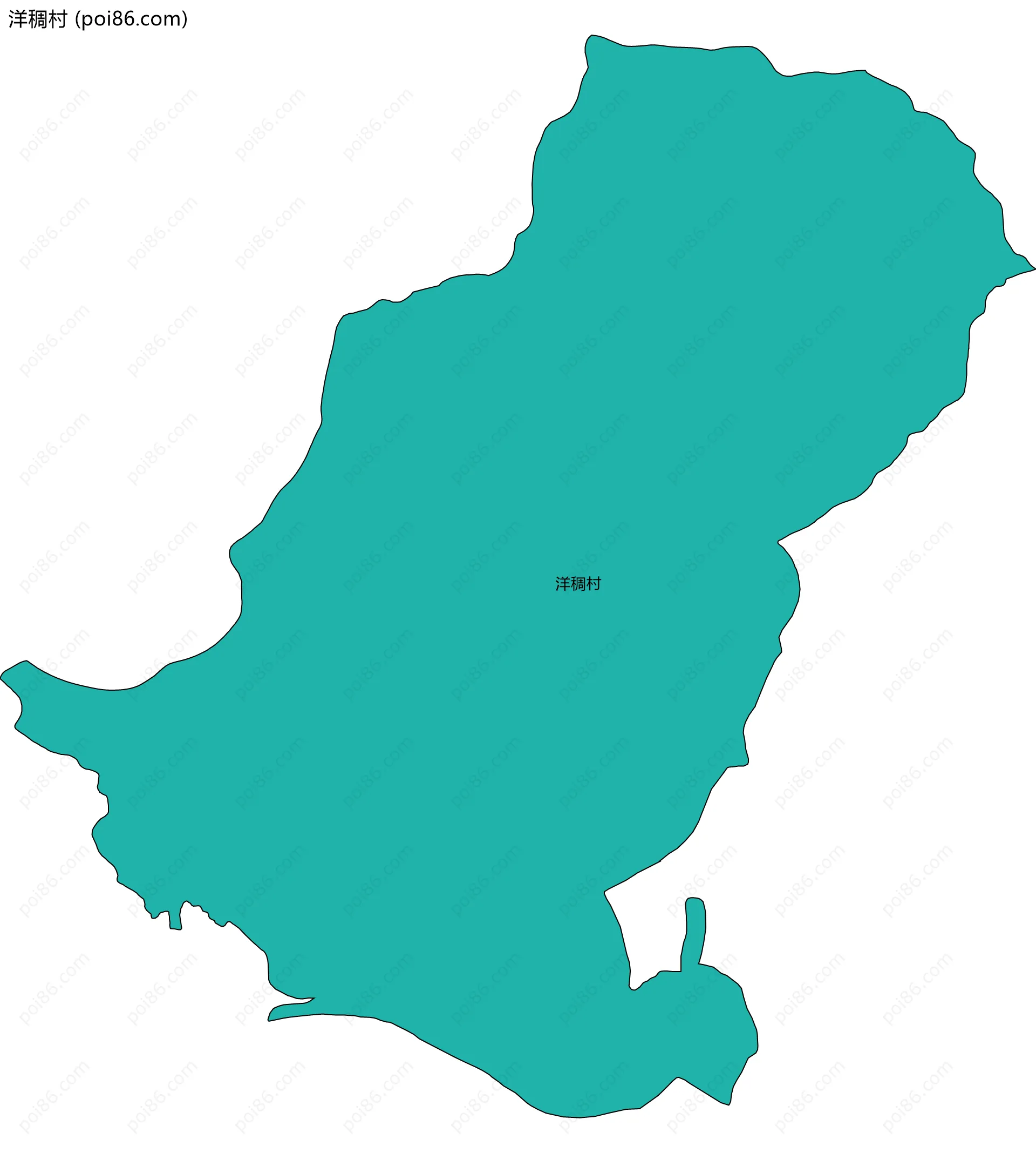 洋稠村边界地图