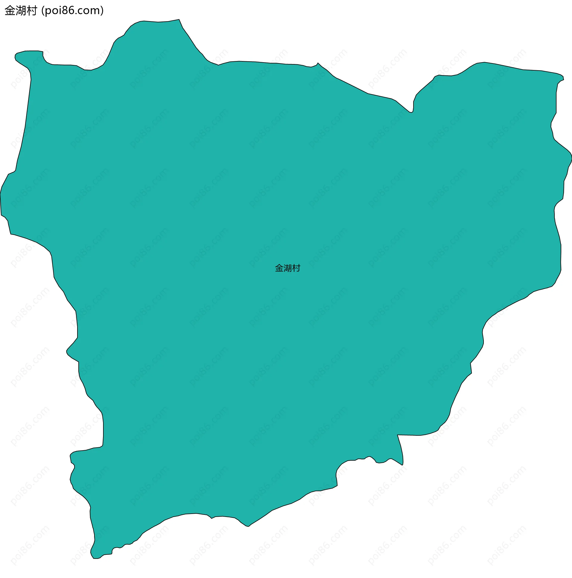 金湖村边界地图