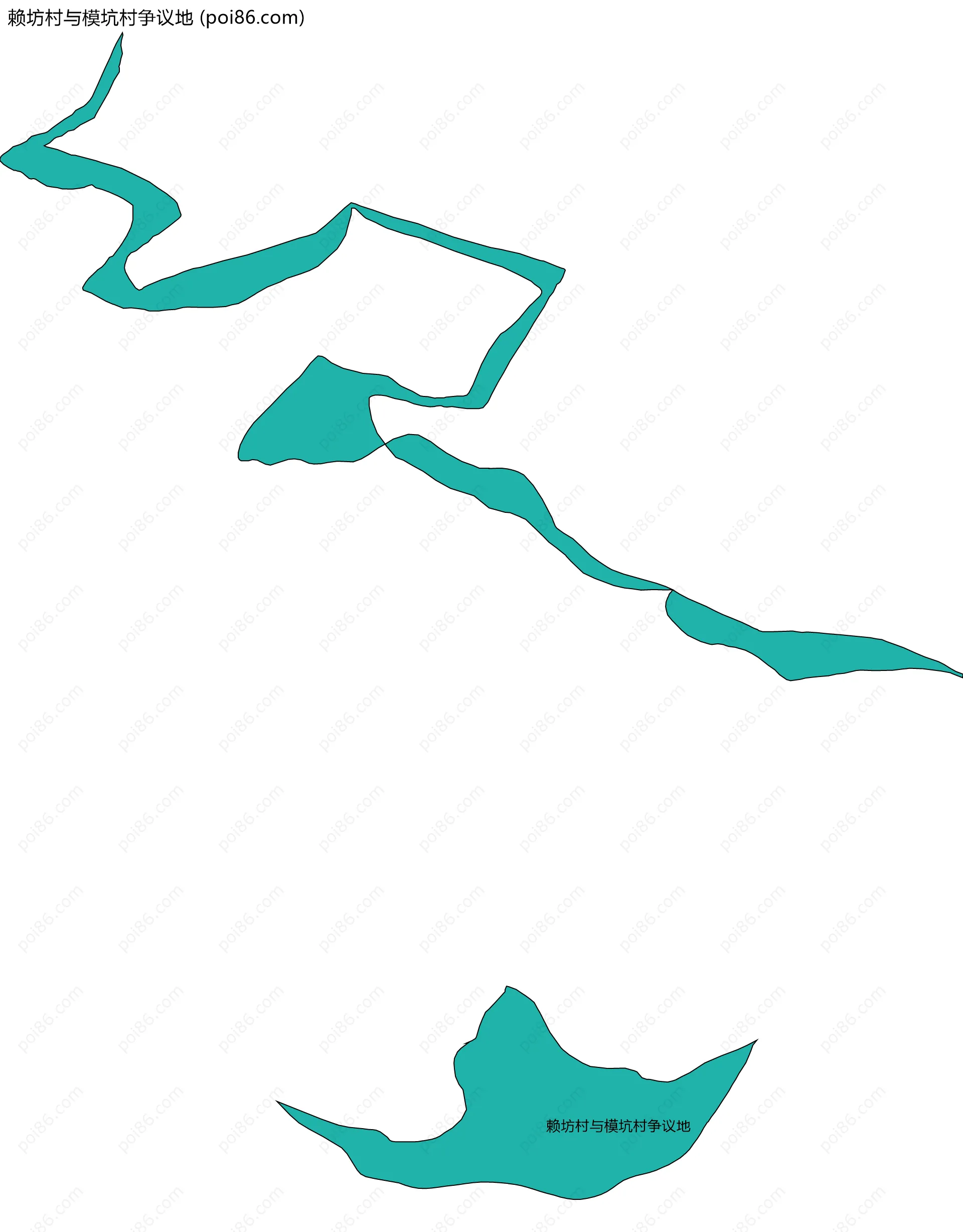 赖坊村与模坑村争议地边界地图