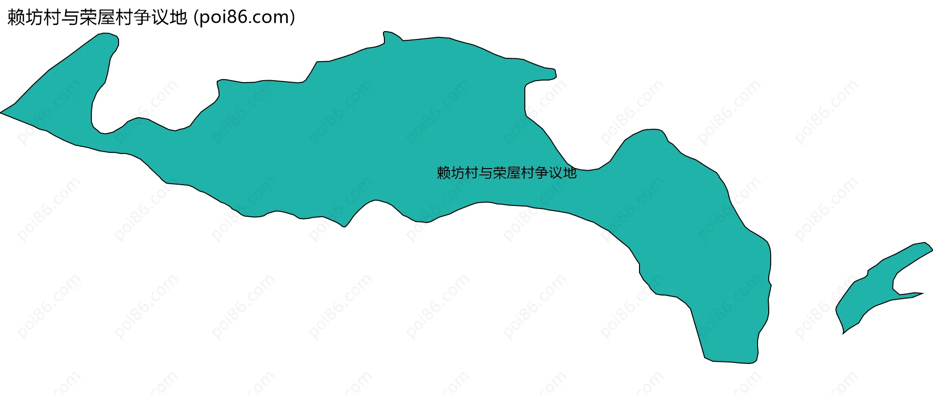 赖坊村与荣屋村争议地边界地图