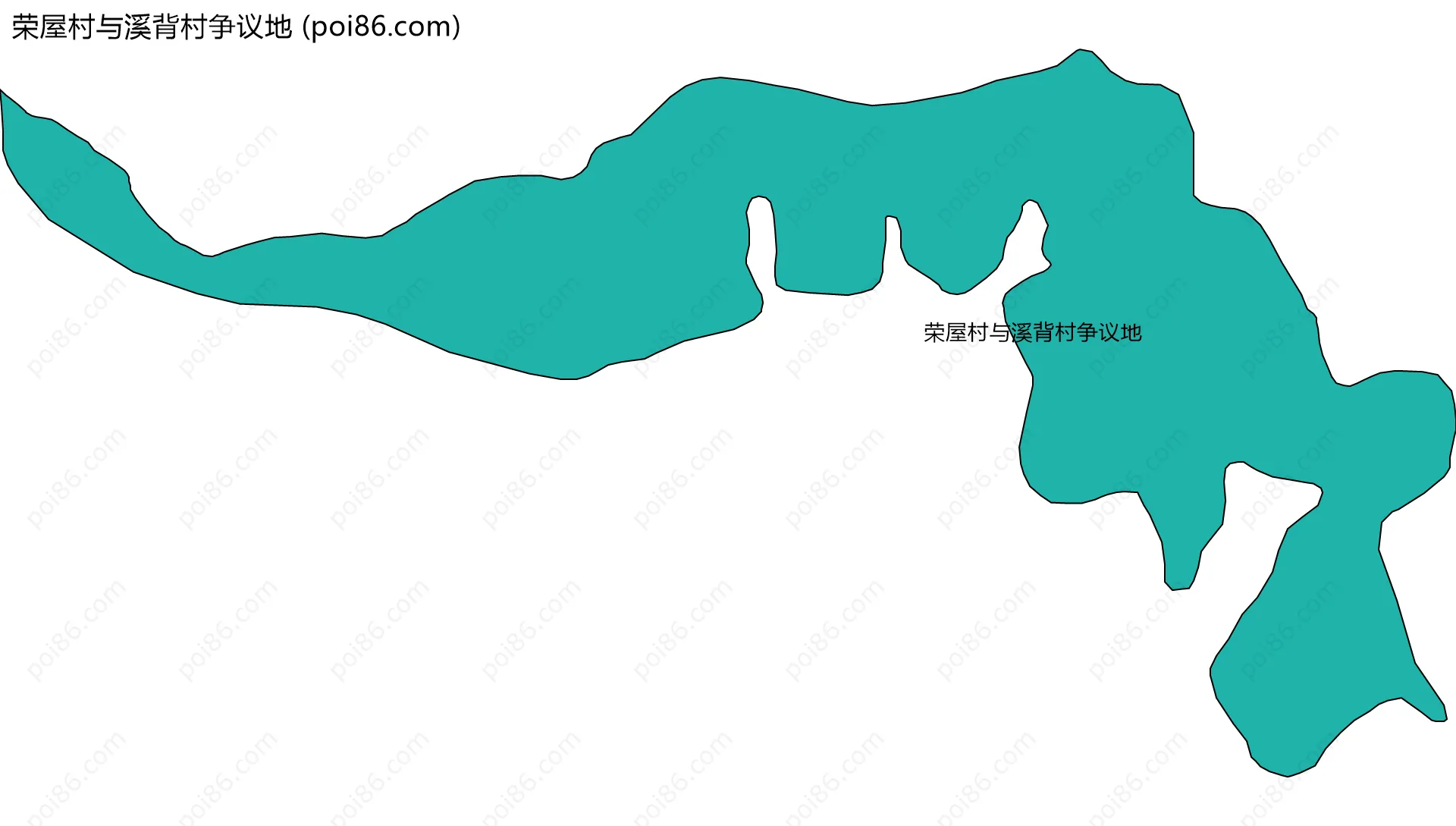 荣屋村与溪背村争议地边界地图