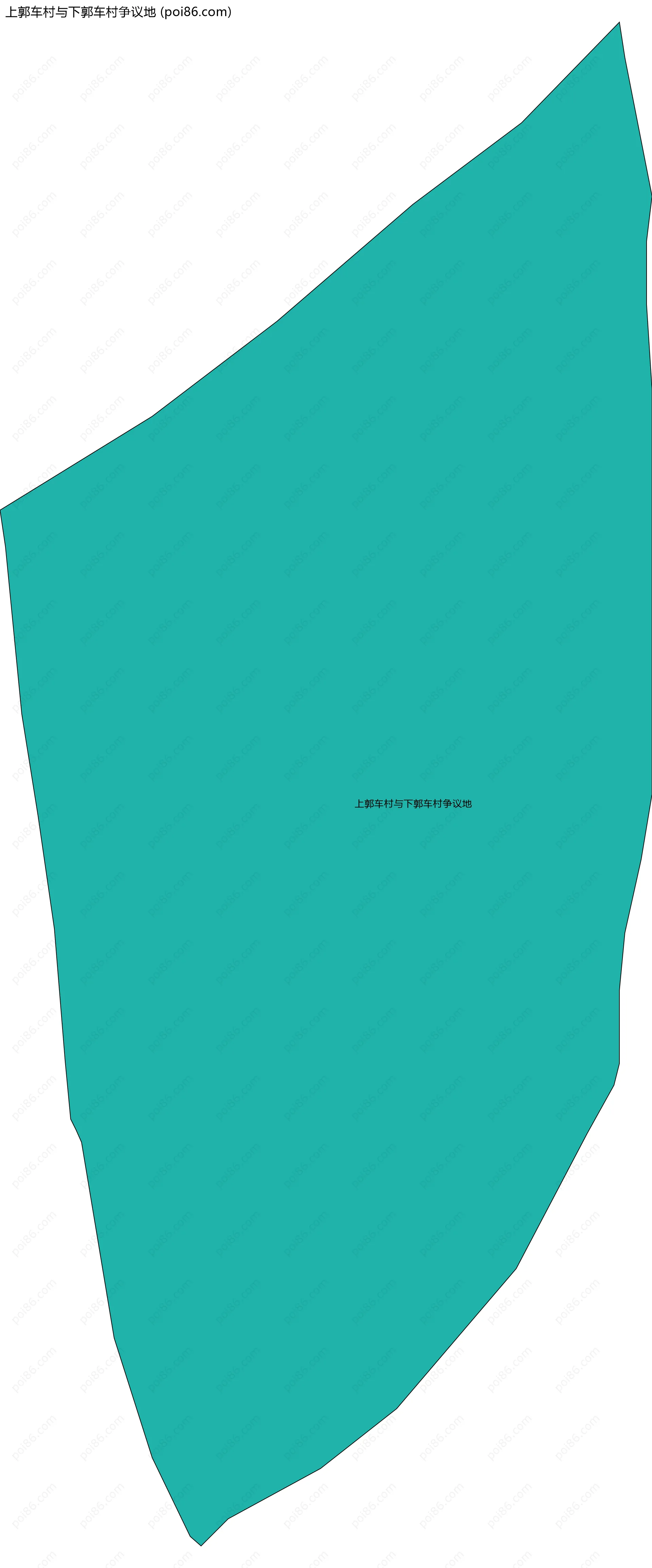 上郭车村与下郭车村争议地边界地图