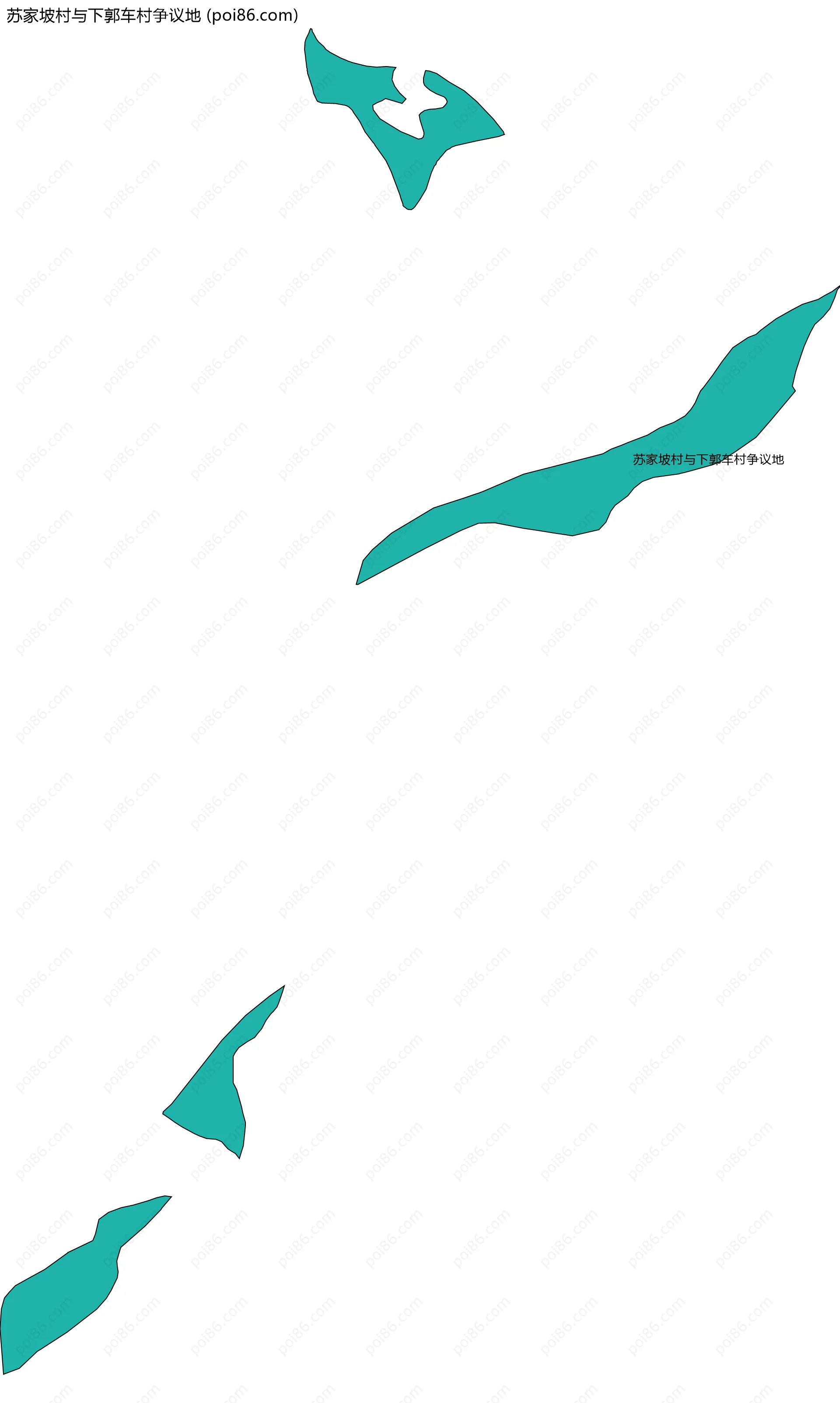 苏家坡村与下郭车村争议地边界地图