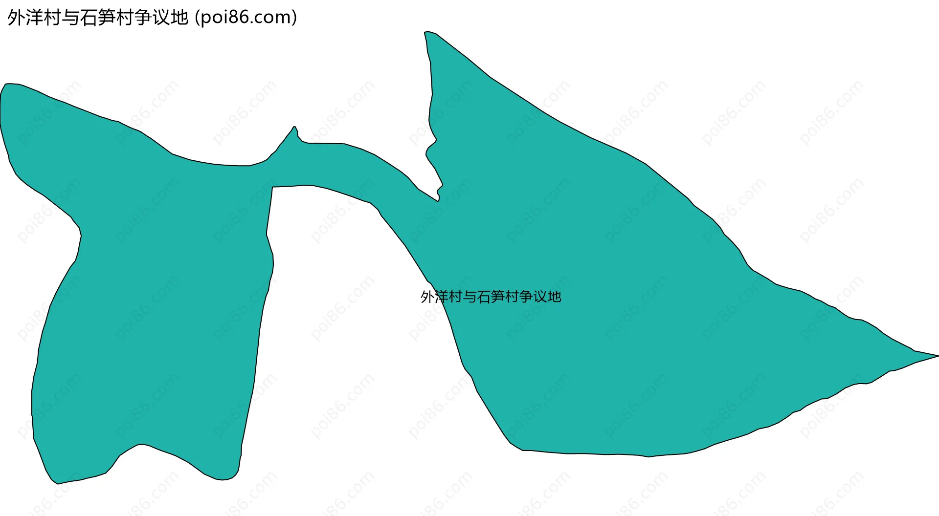 外洋村与石笋村争议地边界地图
