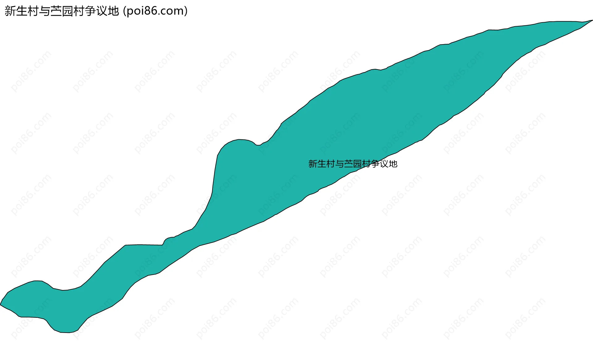 新生村与苎园村争议地边界地图