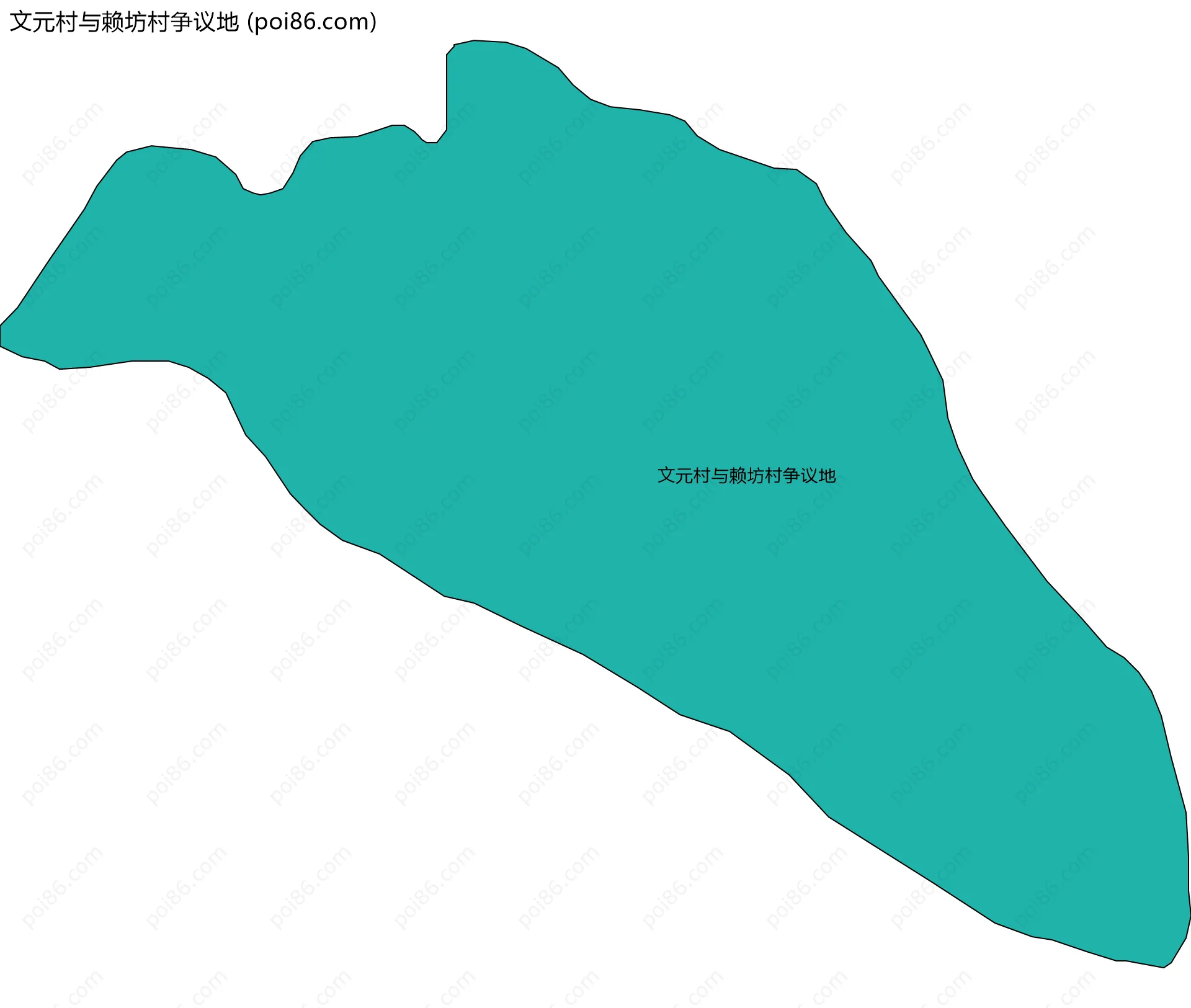文元村与赖坊村争议地边界地图