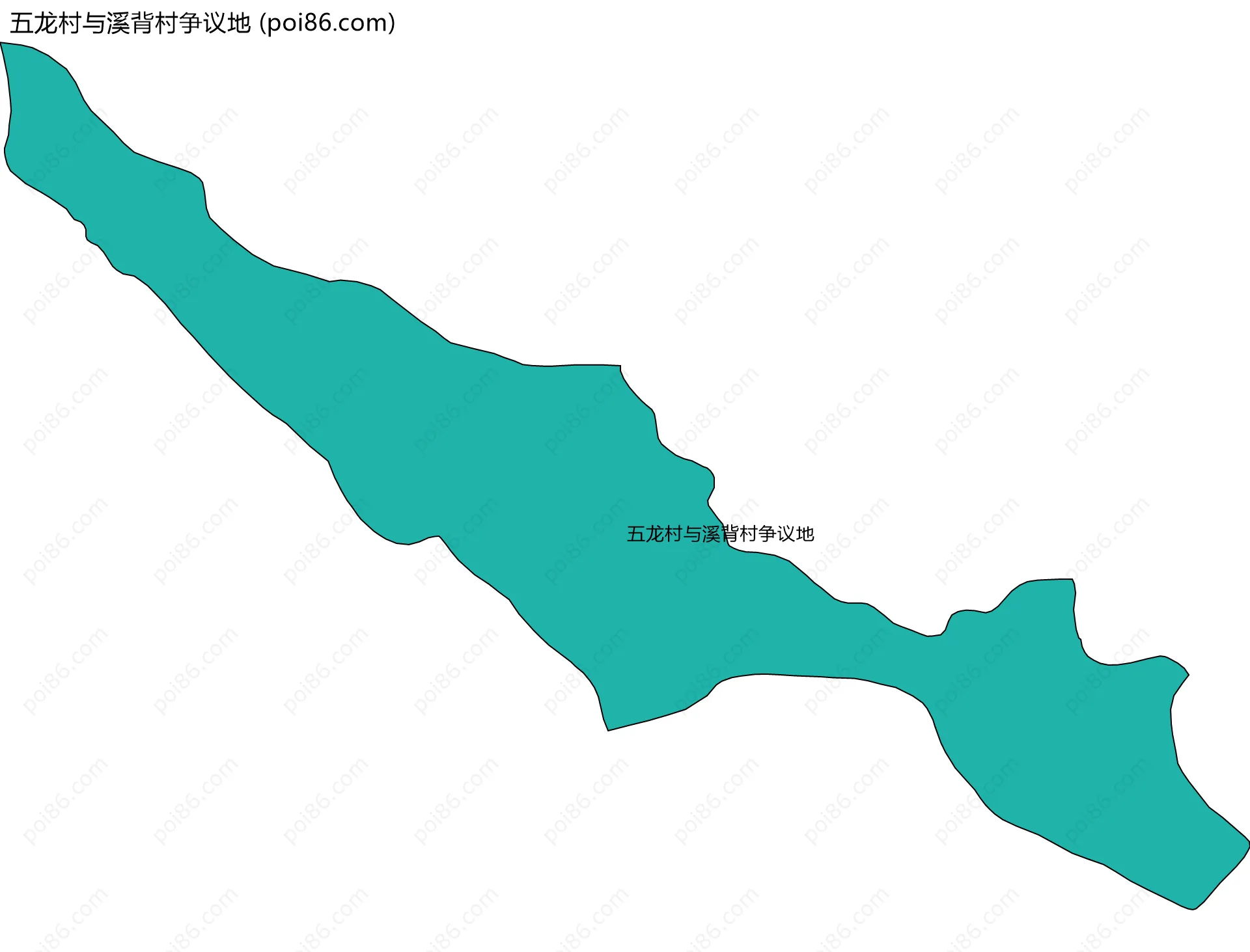 五龙村与溪背村争议地边界地图