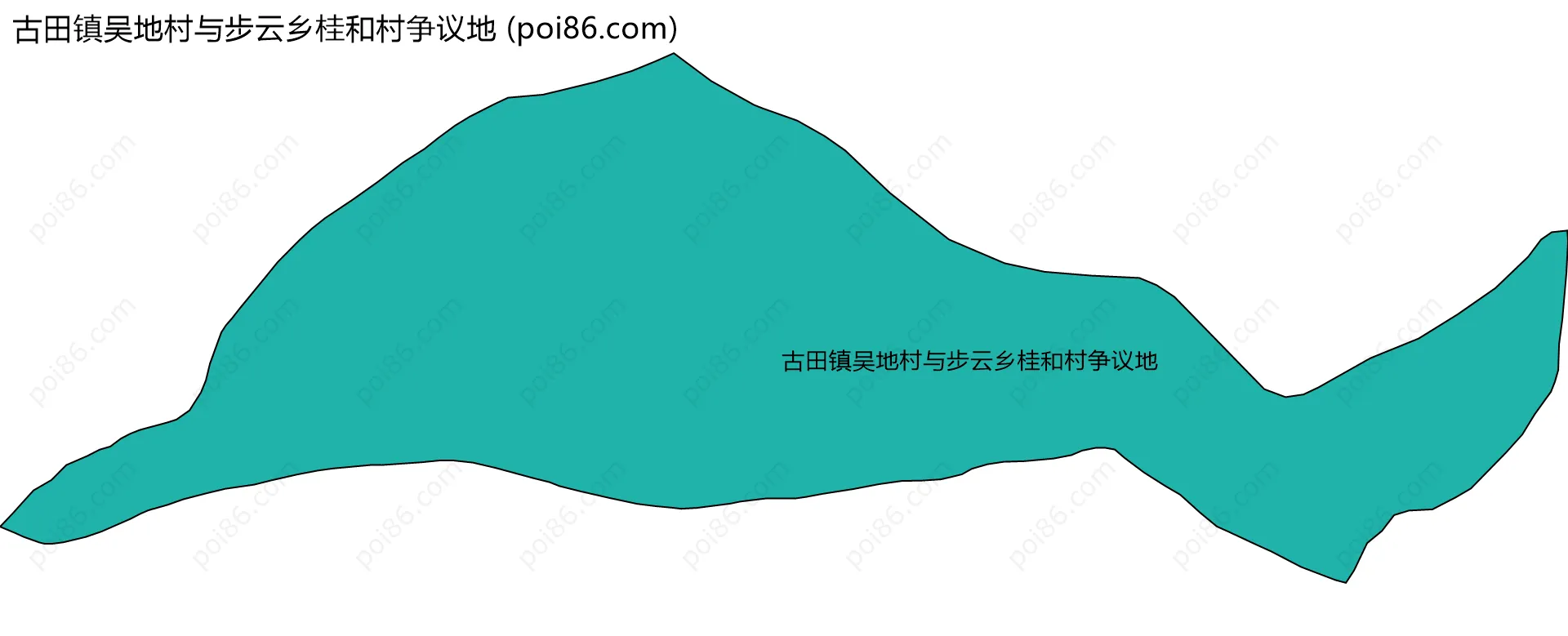 古田镇吴地村与步云乡桂和村争议地边界地图