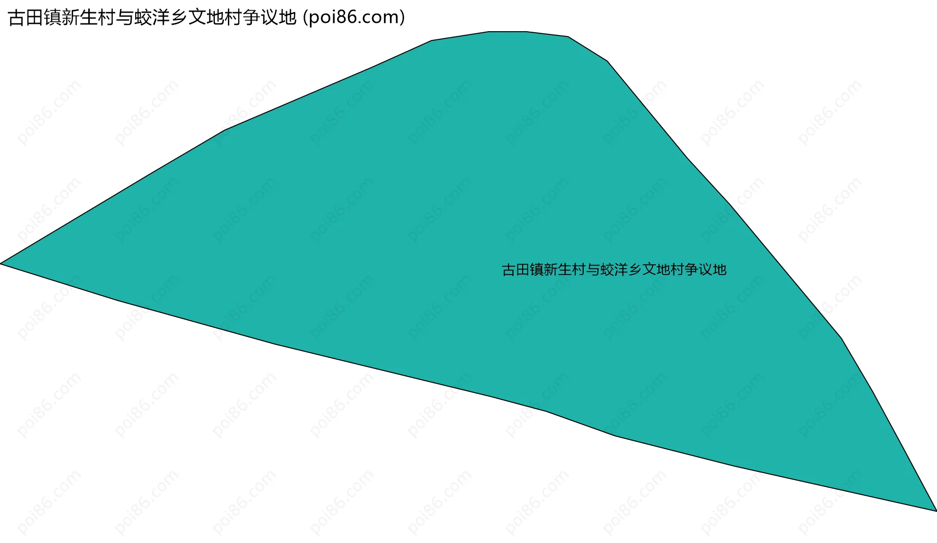 古田镇新生村与蛟洋乡文地村争议地边界地图