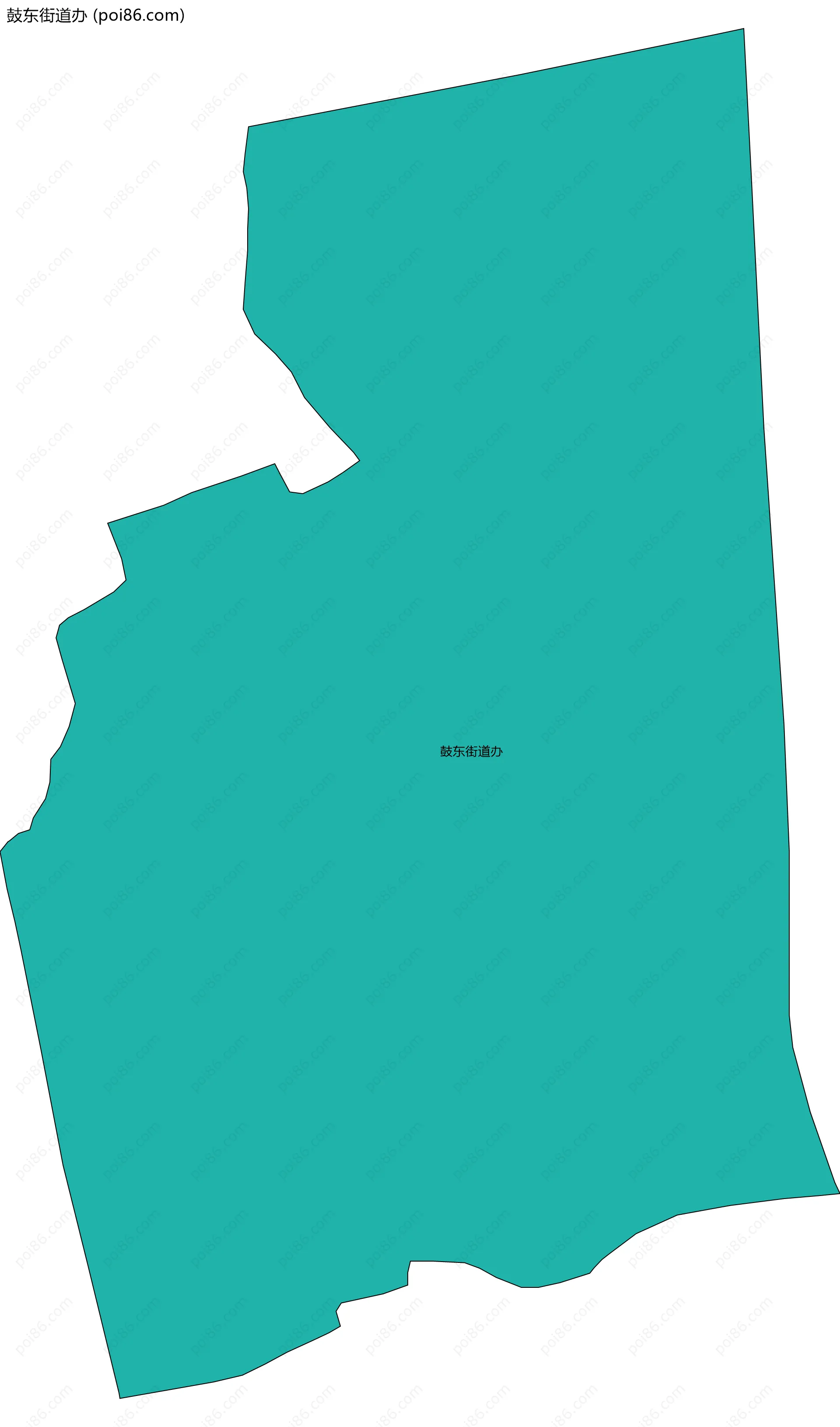 鼓东街道办边界地图