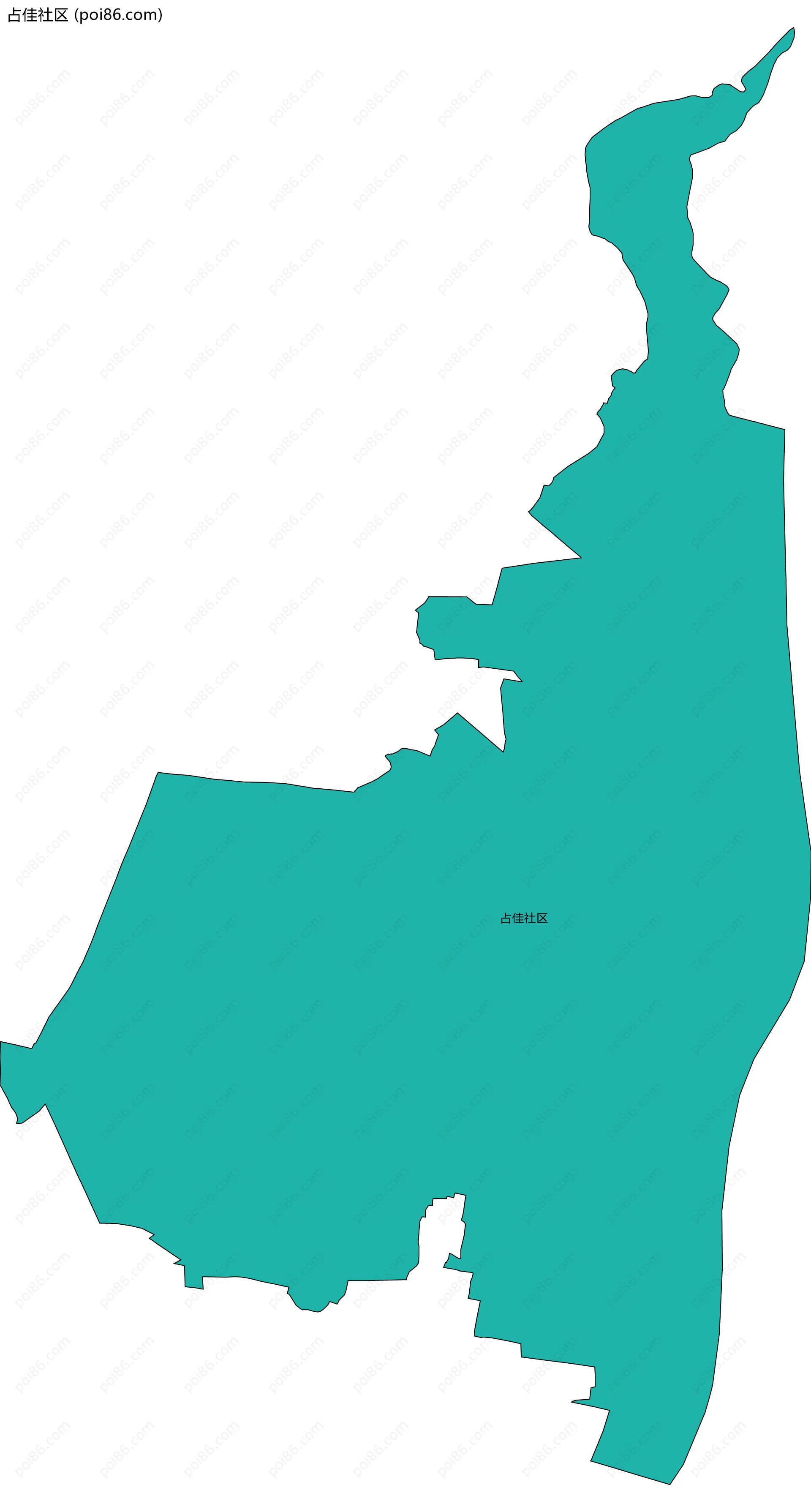 占佳社区边界地图