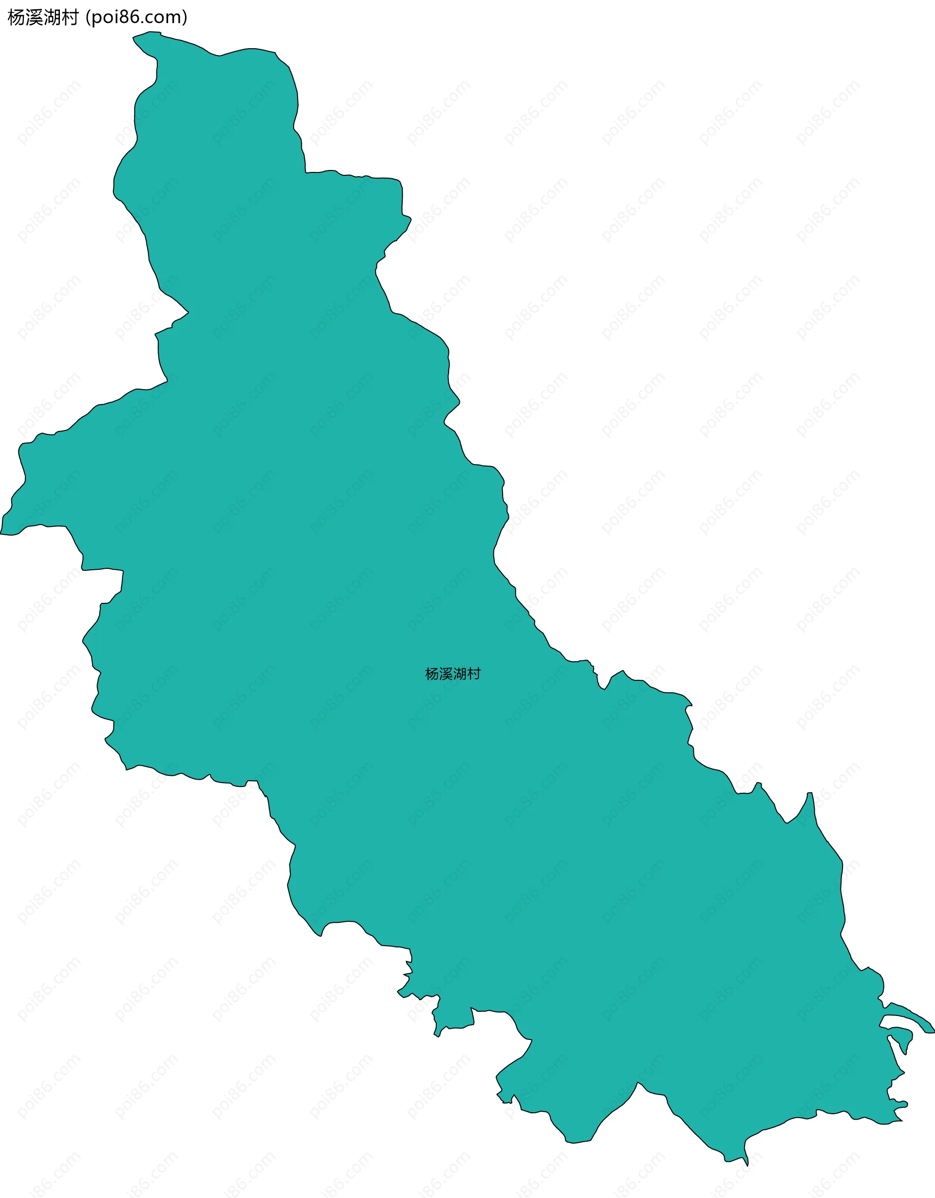 杨溪湖村边界地图