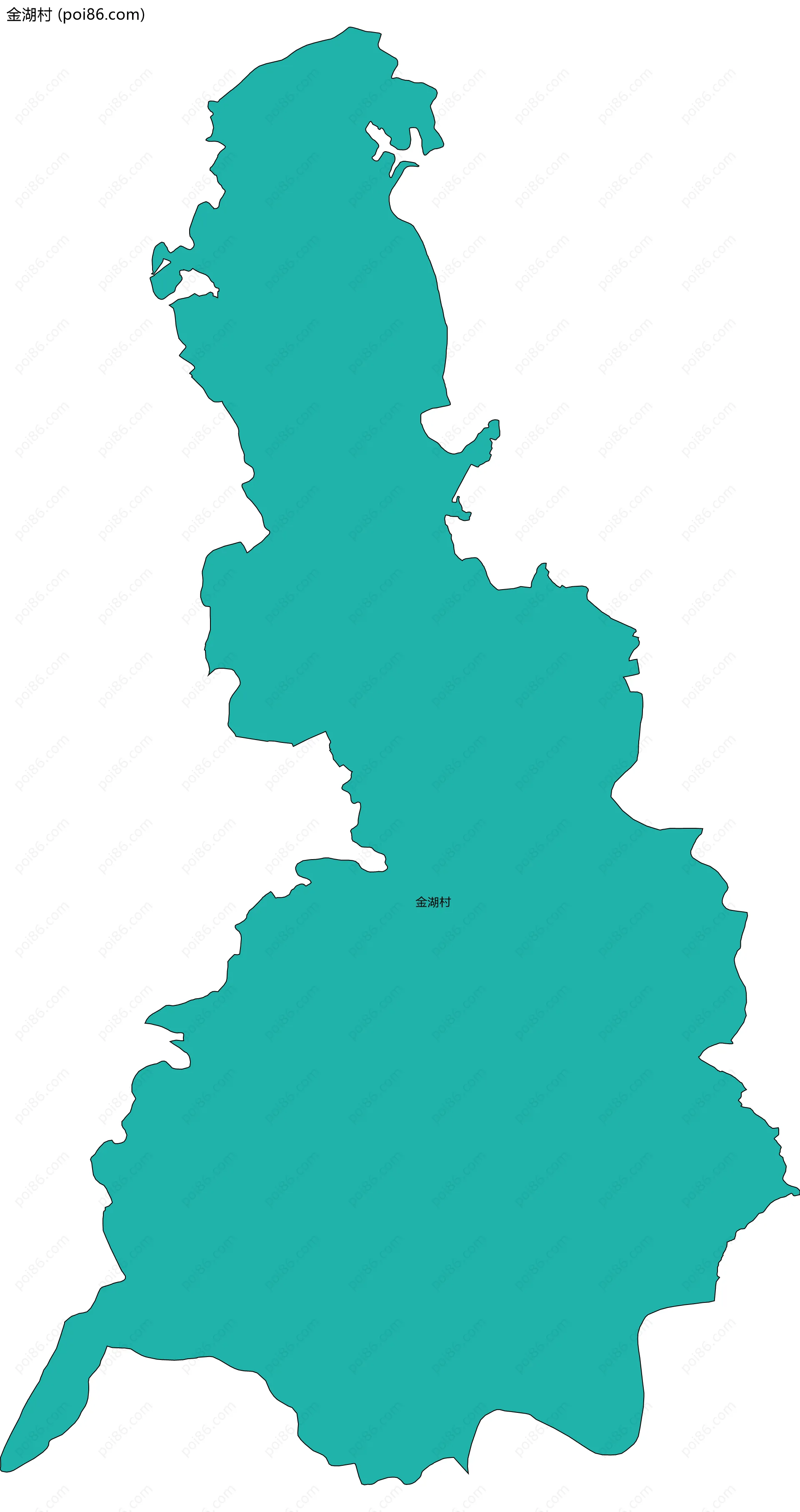 金湖村边界地图