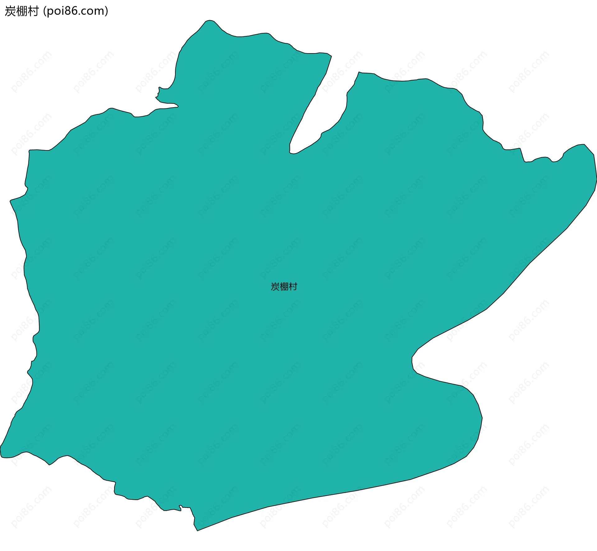 炭棚村边界地图