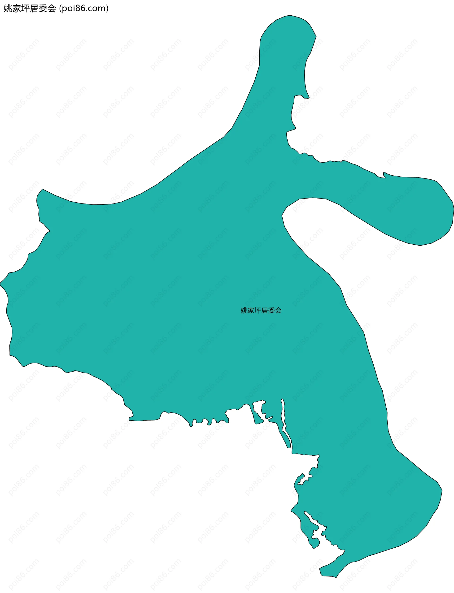 姚家坪居委会边界地图