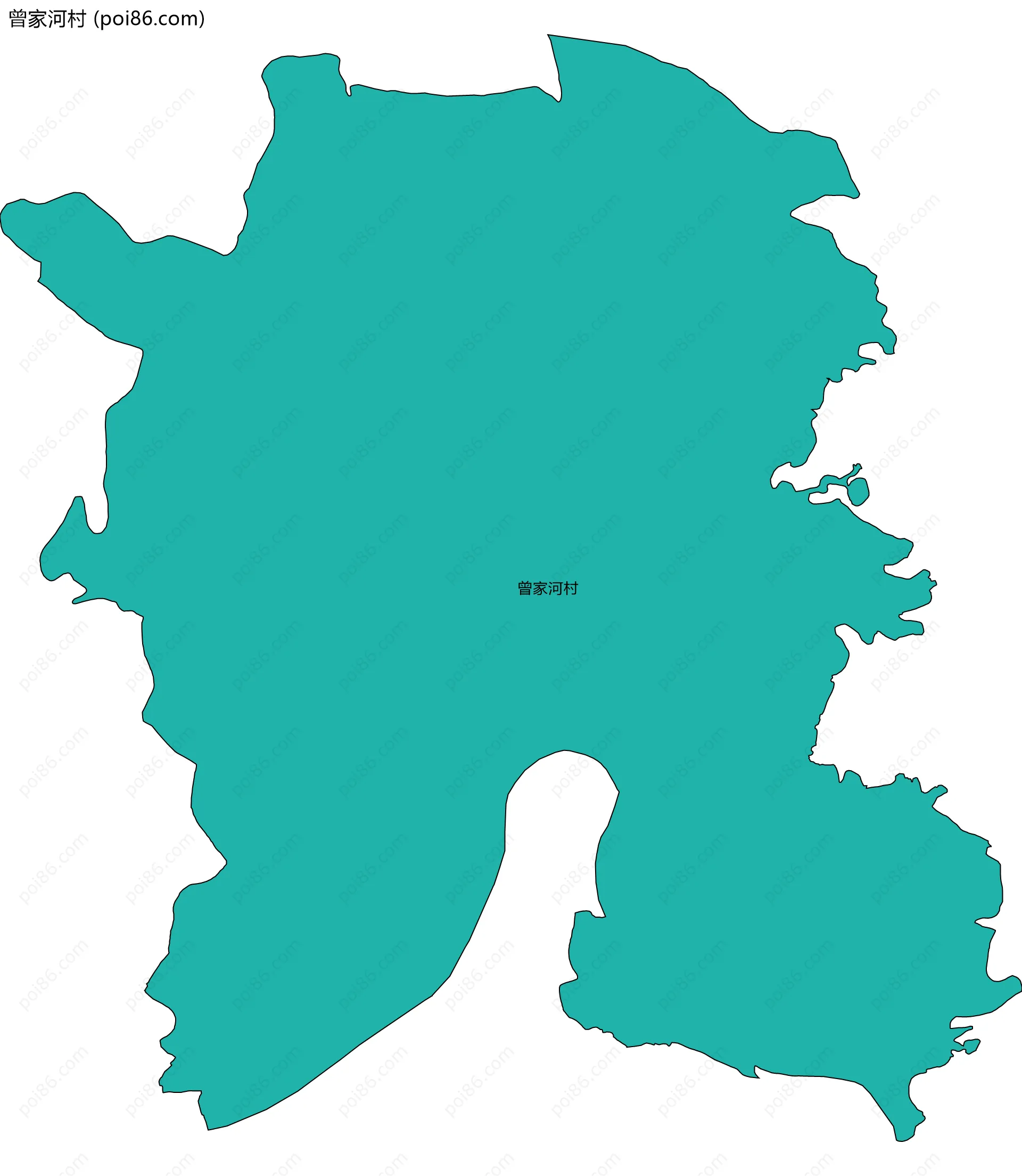 曾家河村边界地图