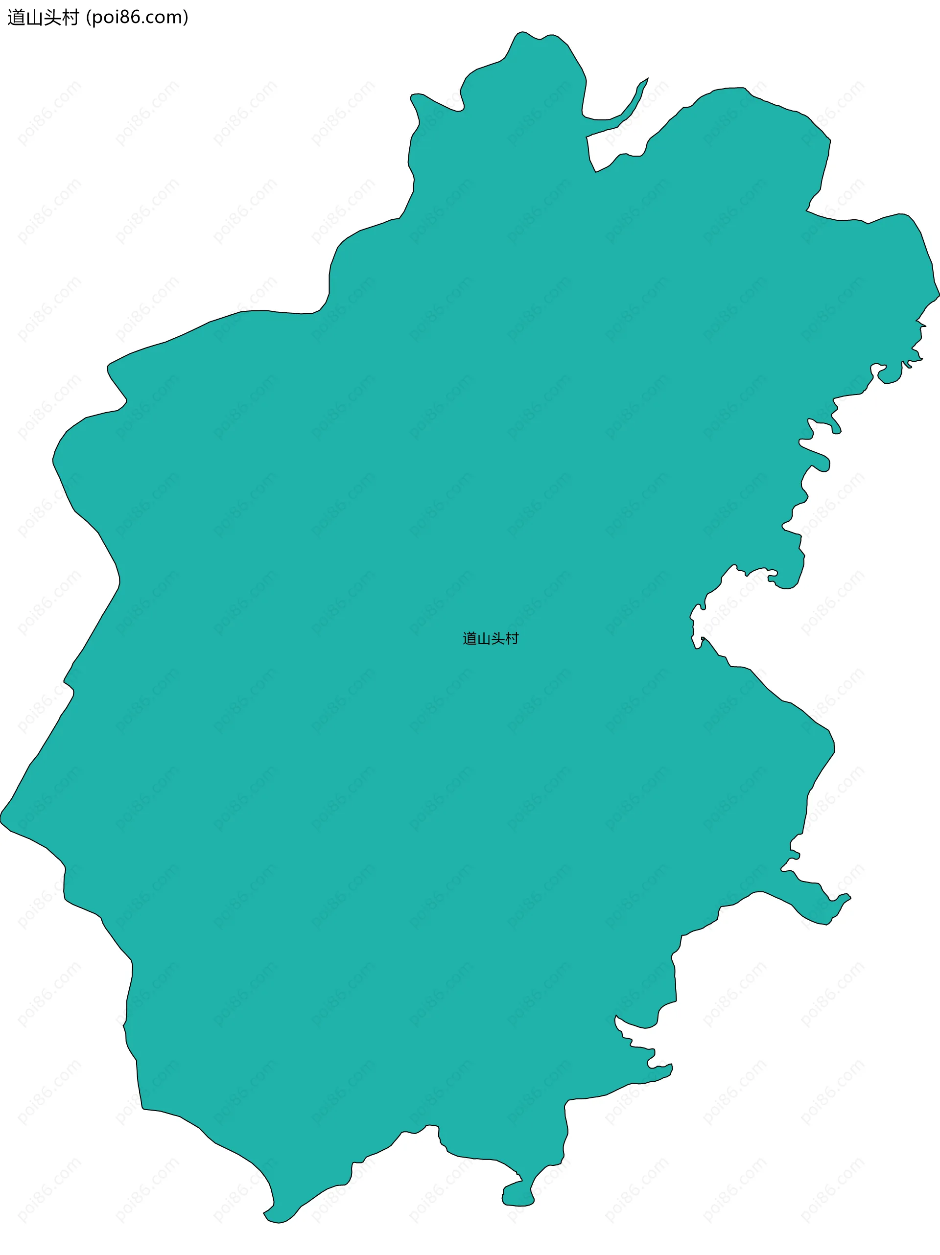 道山头村边界地图