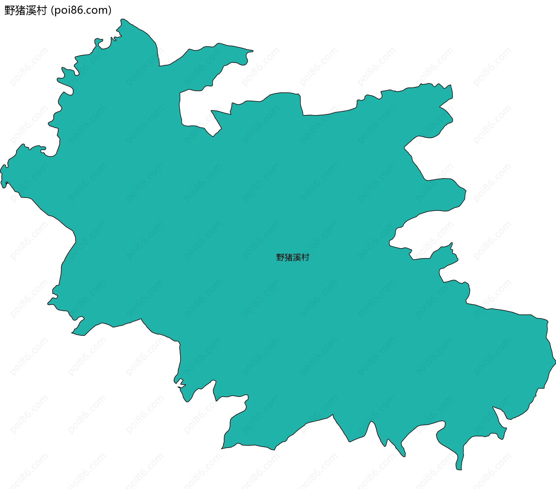野猪溪村边界地图