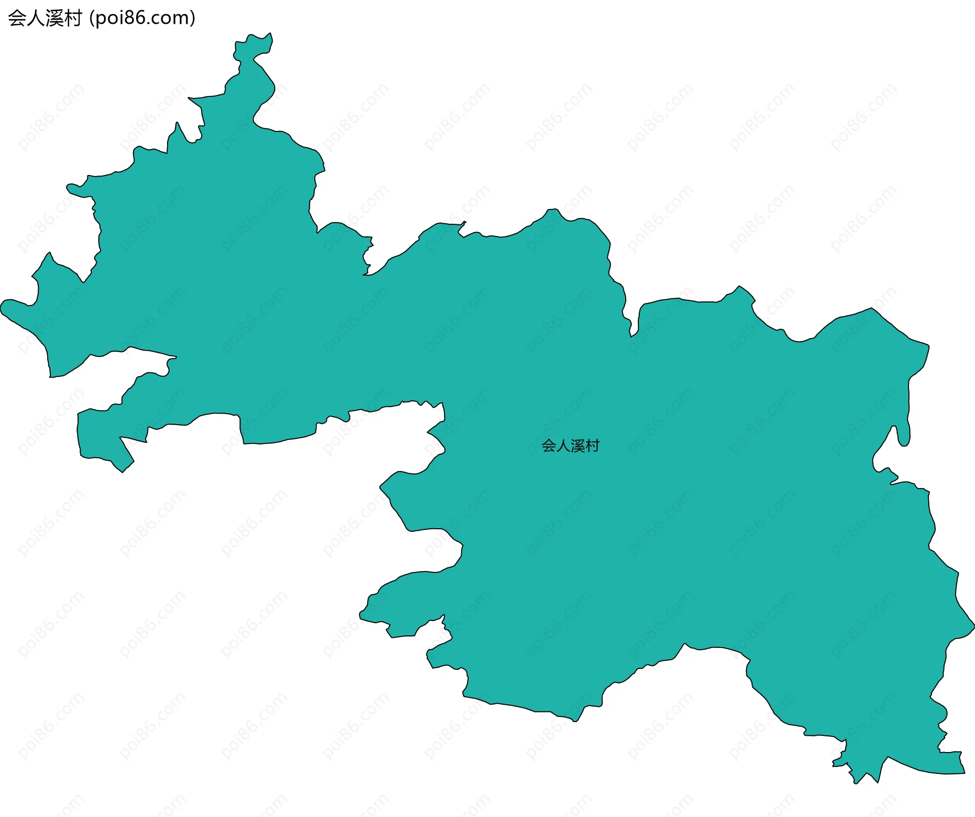 会人溪村边界地图