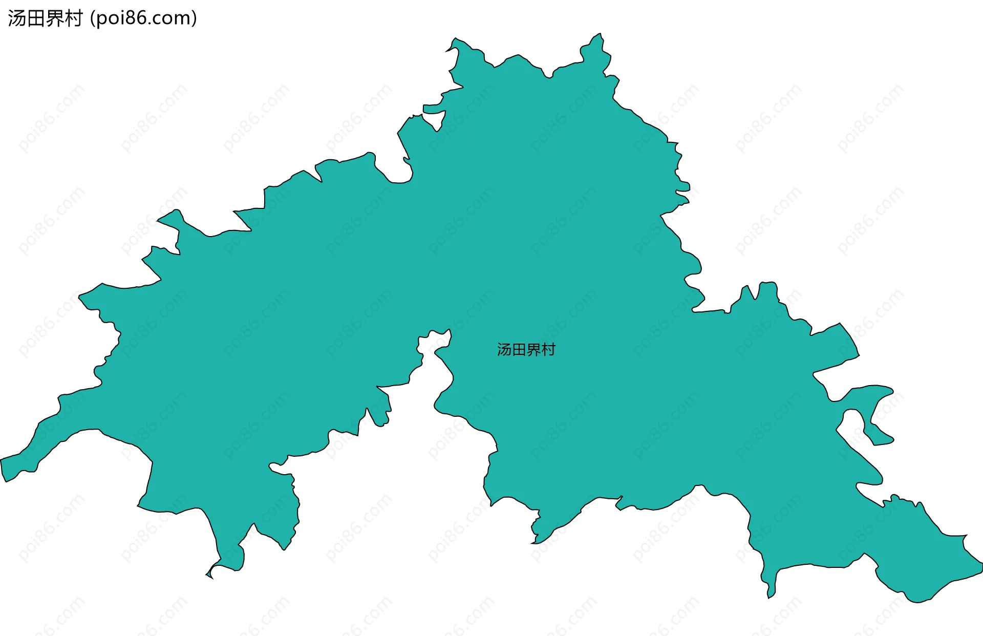 汤田界村边界地图