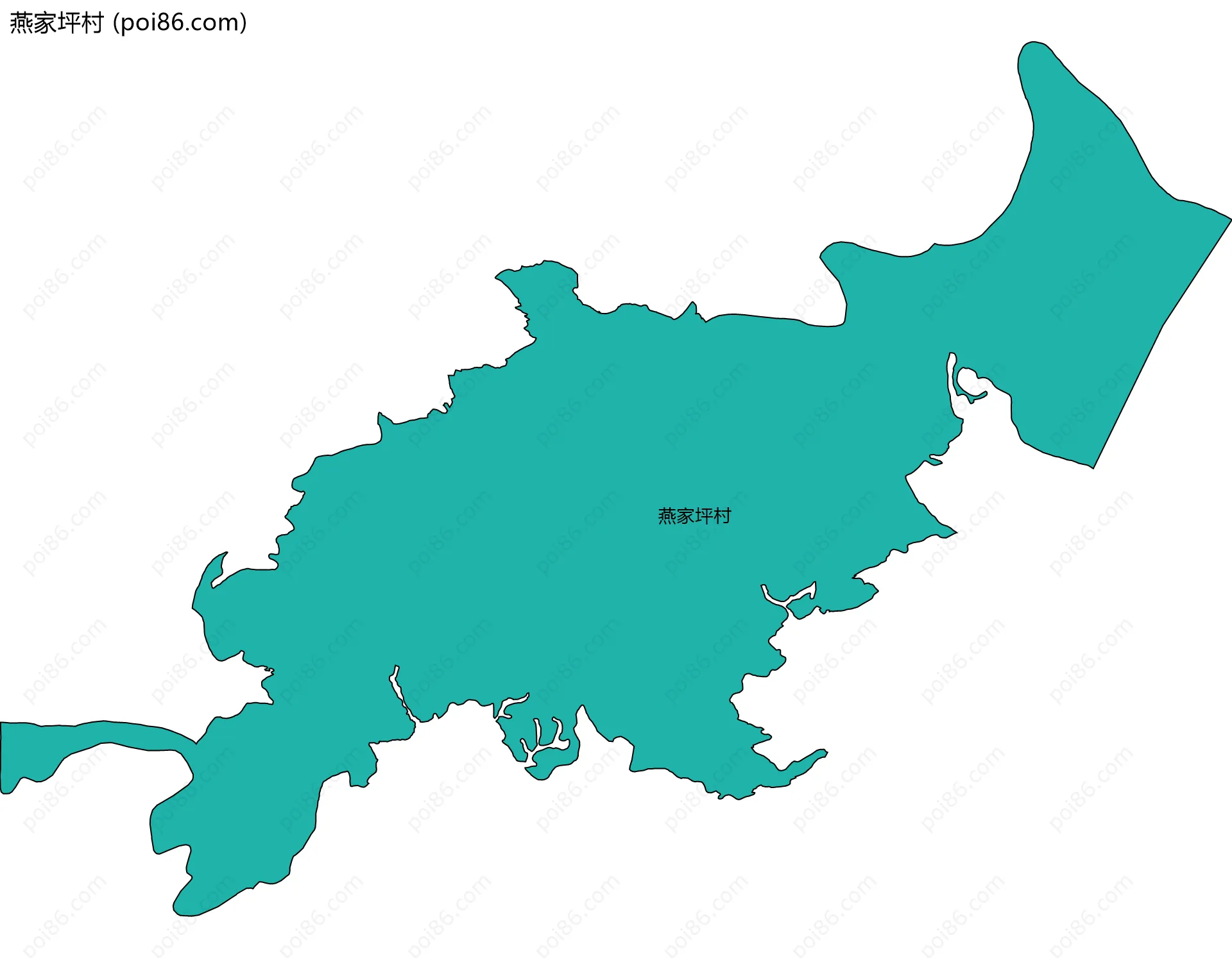 燕家坪村边界地图