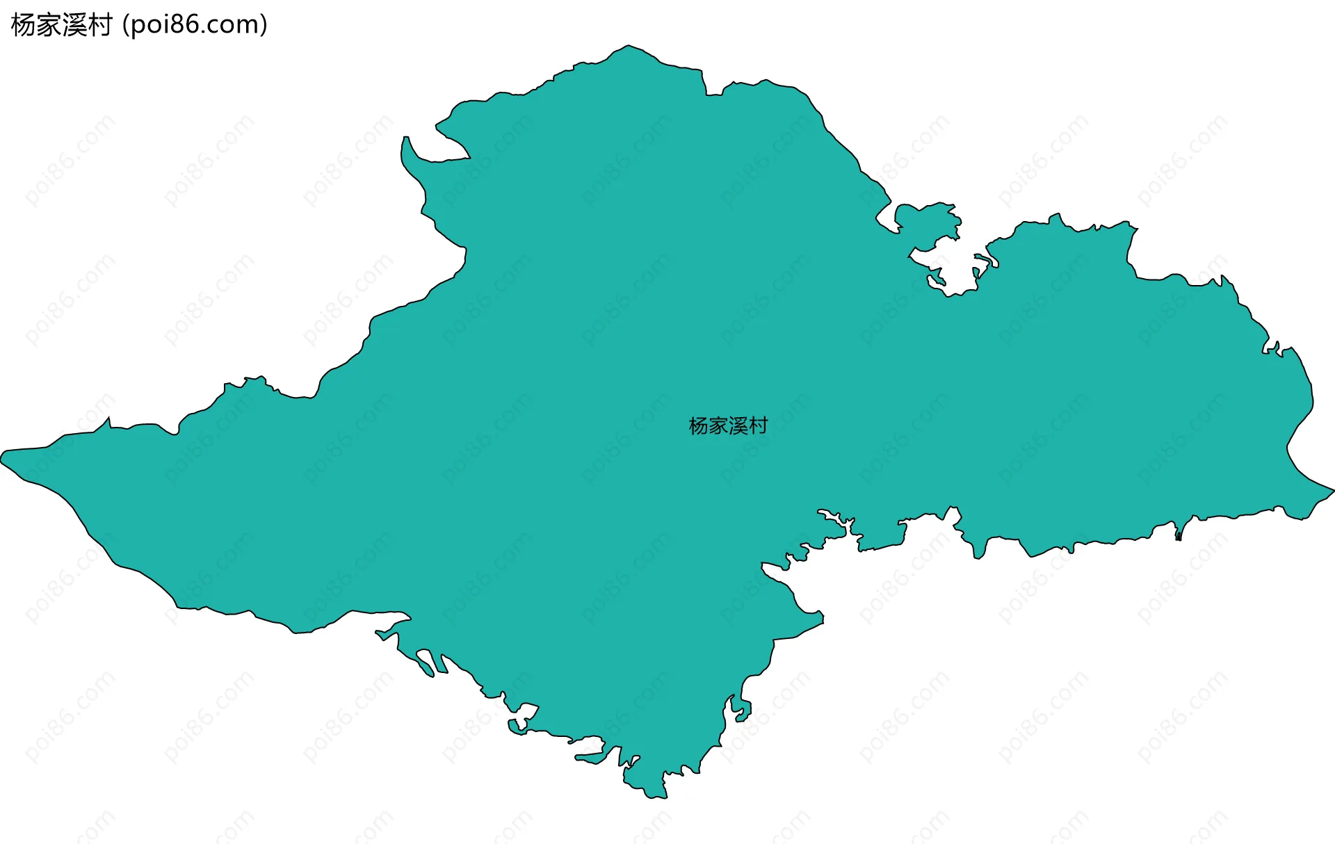 杨家溪村边界地图