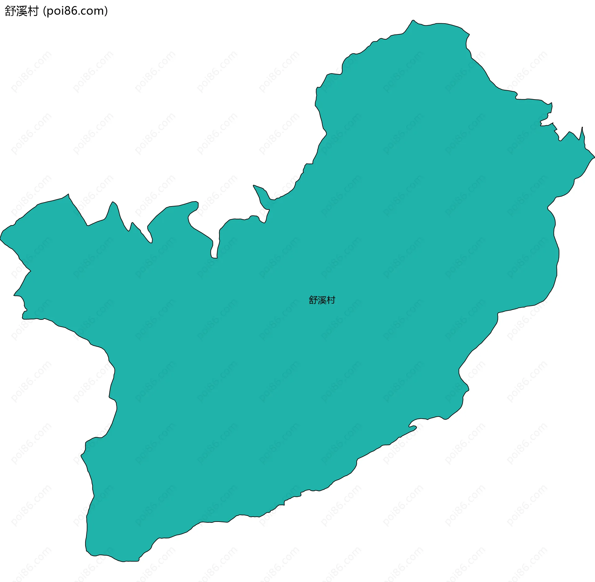 舒溪村边界地图