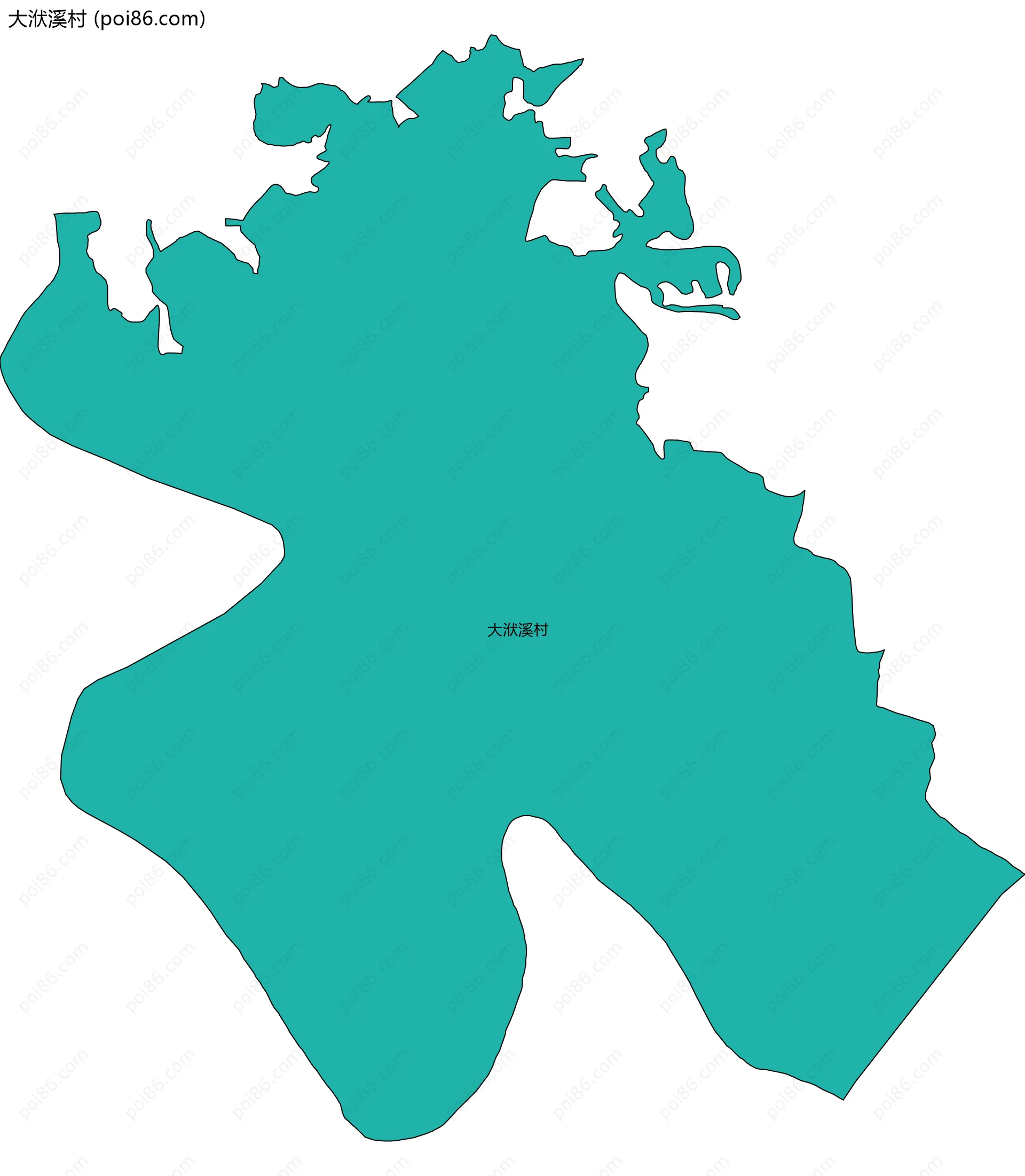 大洑溪村边界地图