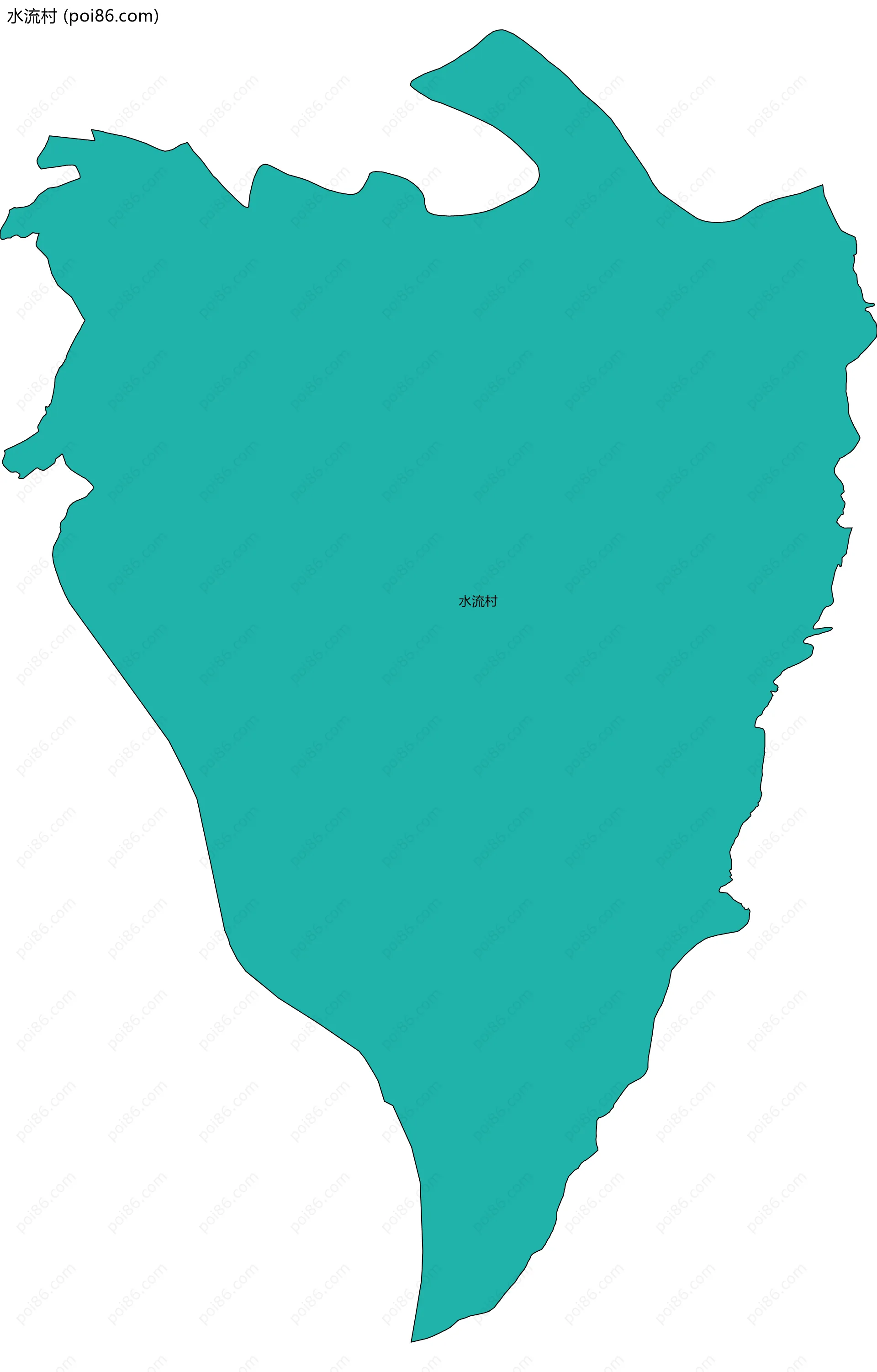 水流村边界地图