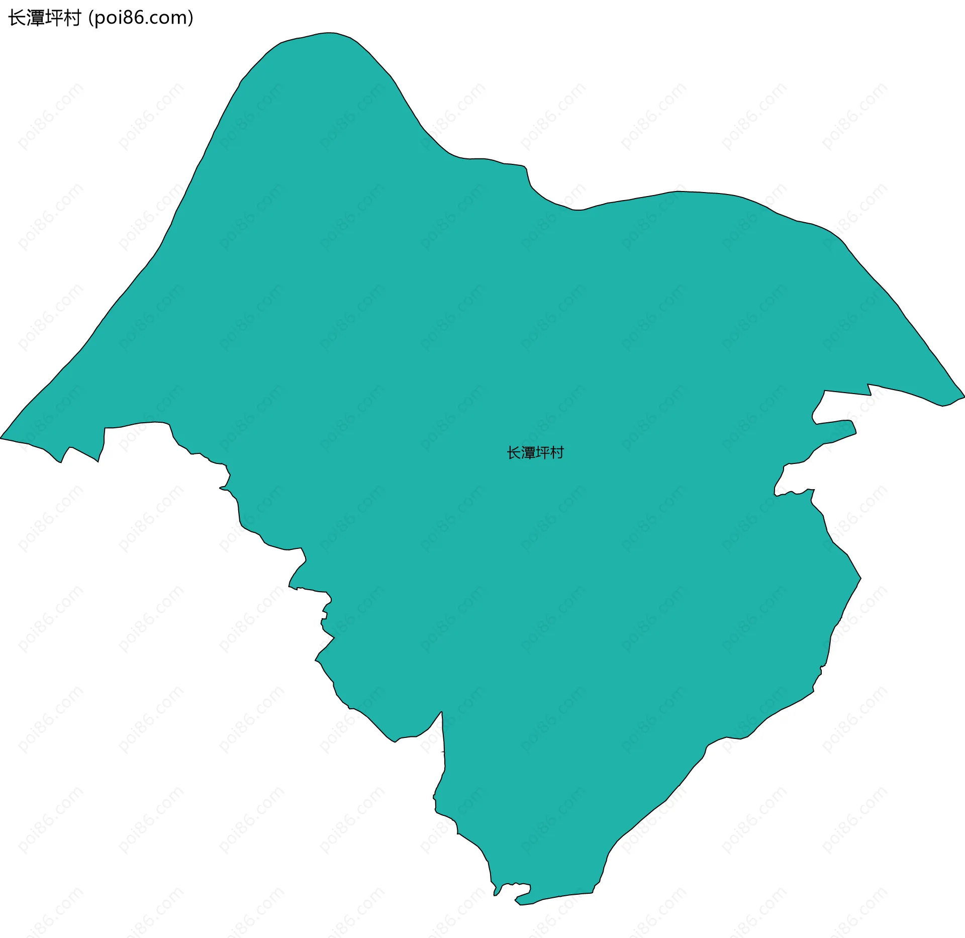 长潭坪村边界地图