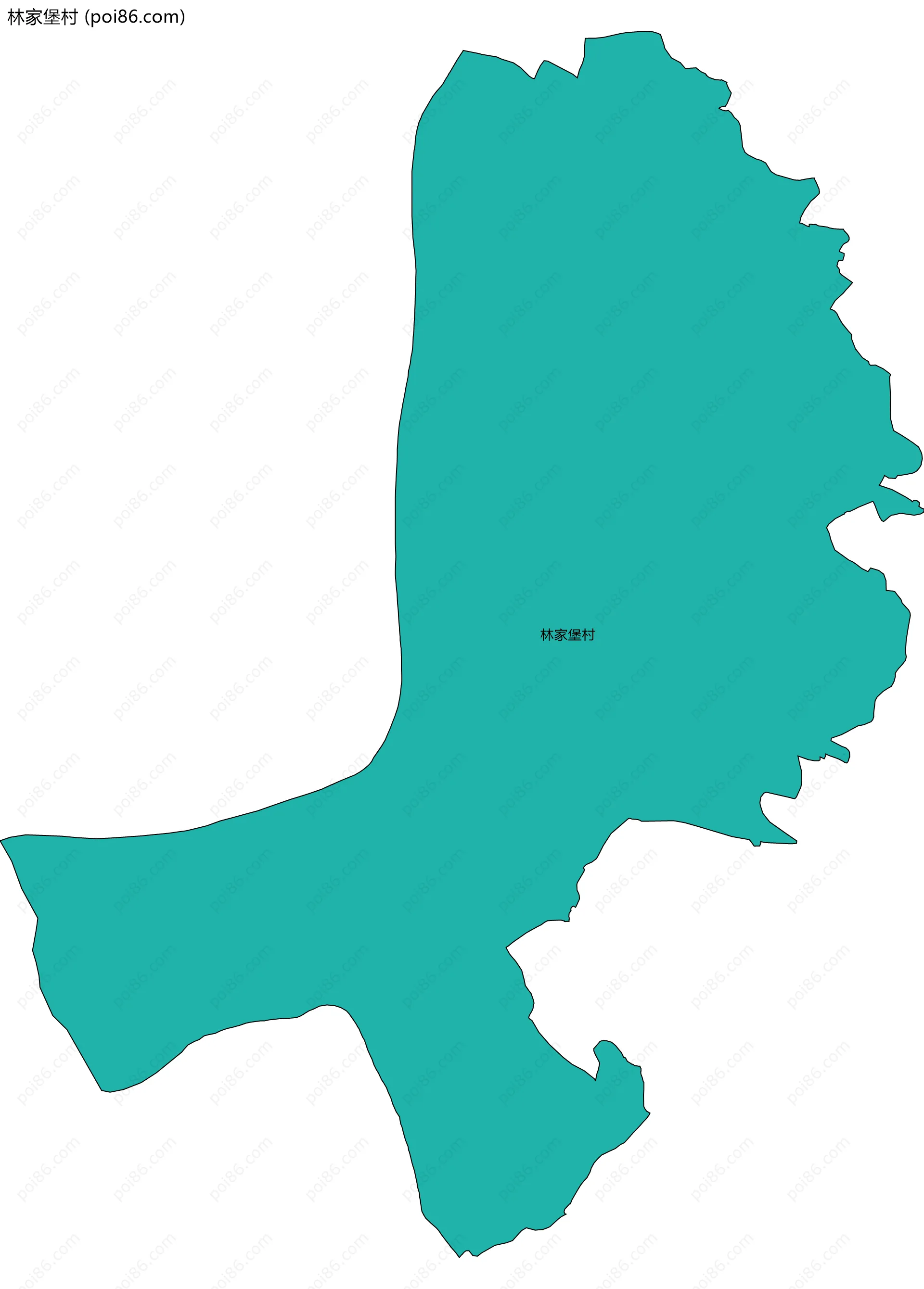 林家堡村边界地图