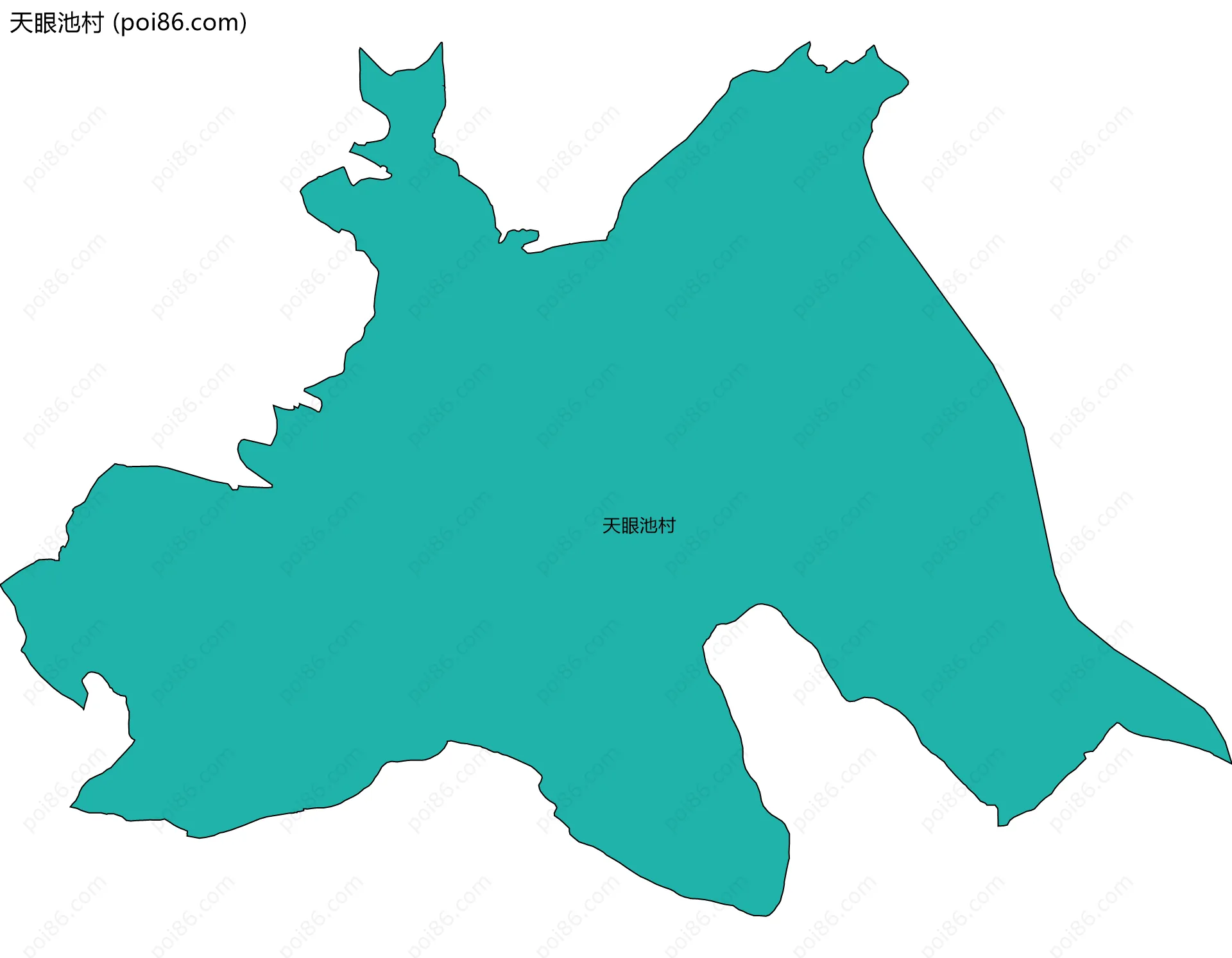 天眼池村边界地图