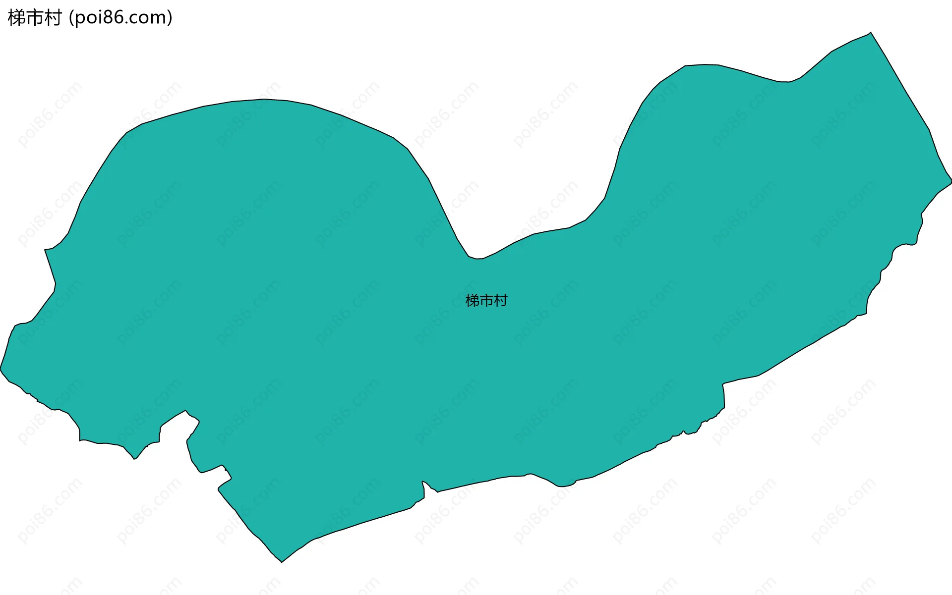 梯市村边界地图