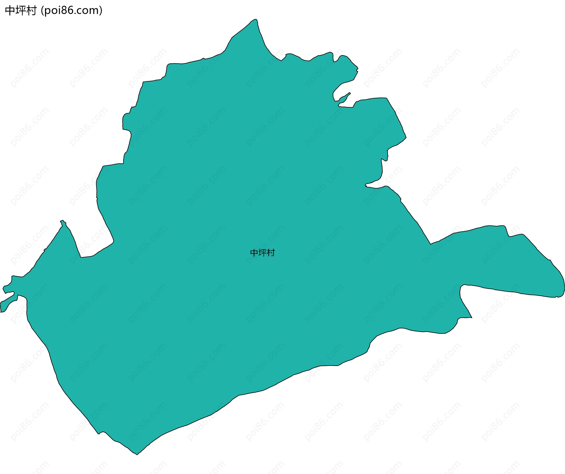 中坪村边界地图