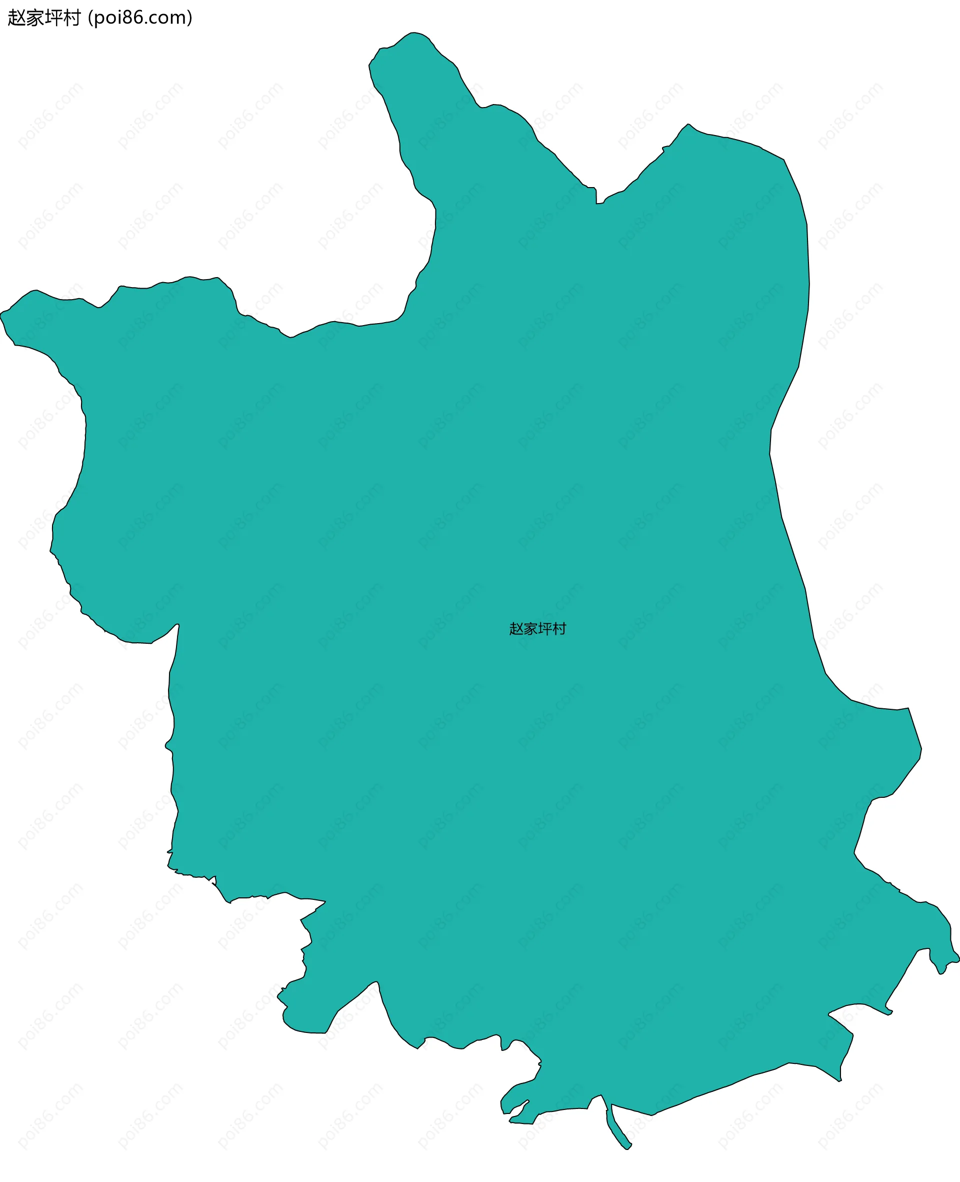 赵家坪村边界地图