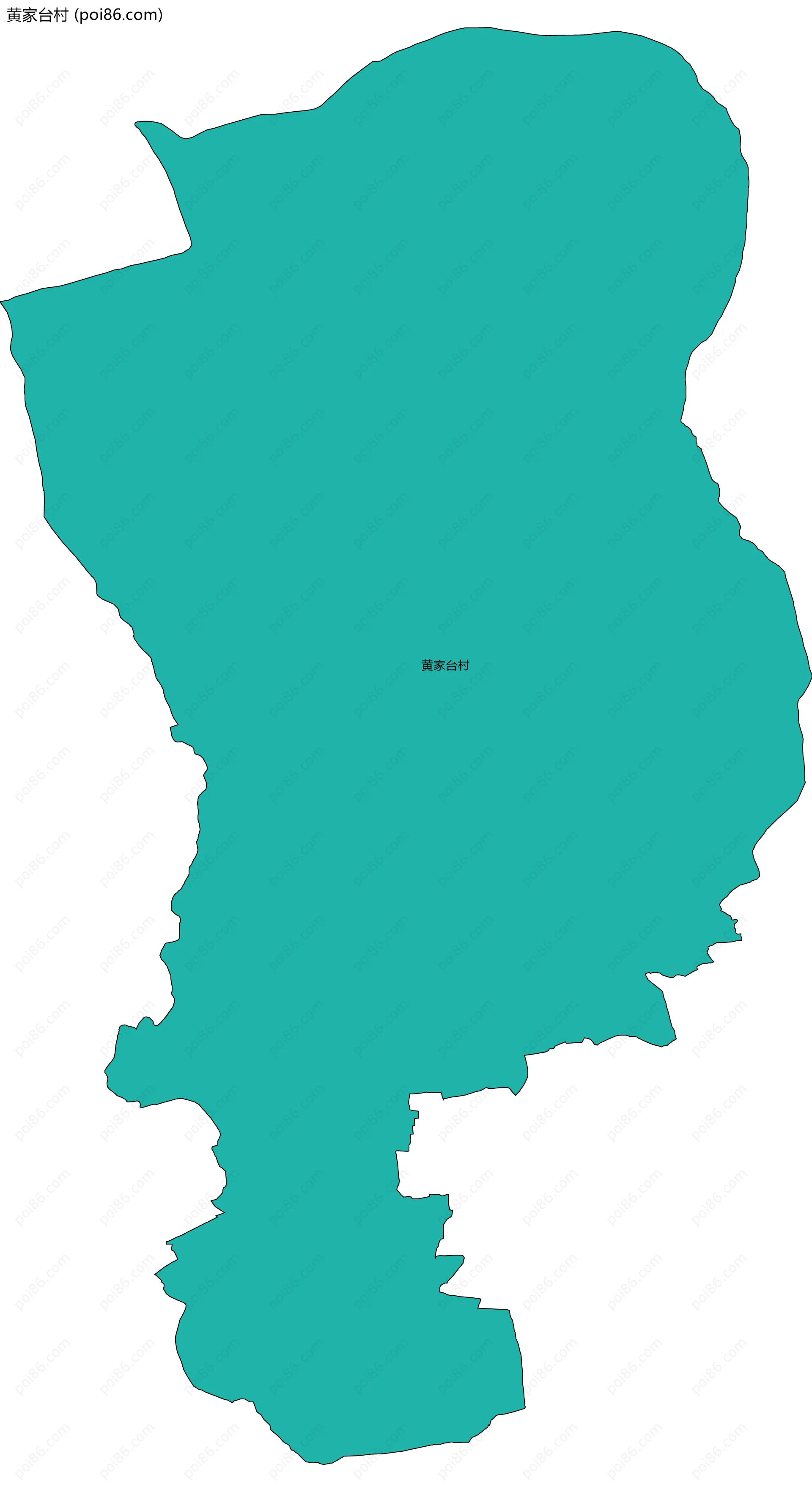 黄家台村边界地图