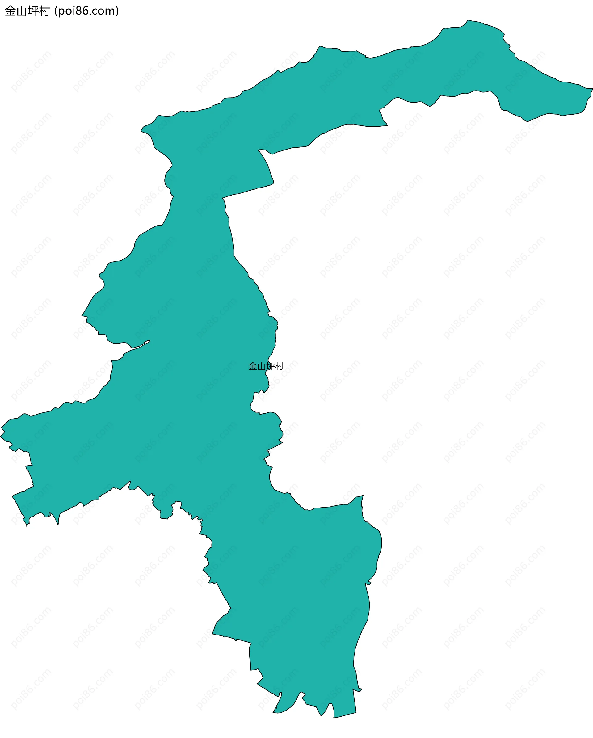 金山坪村边界地图