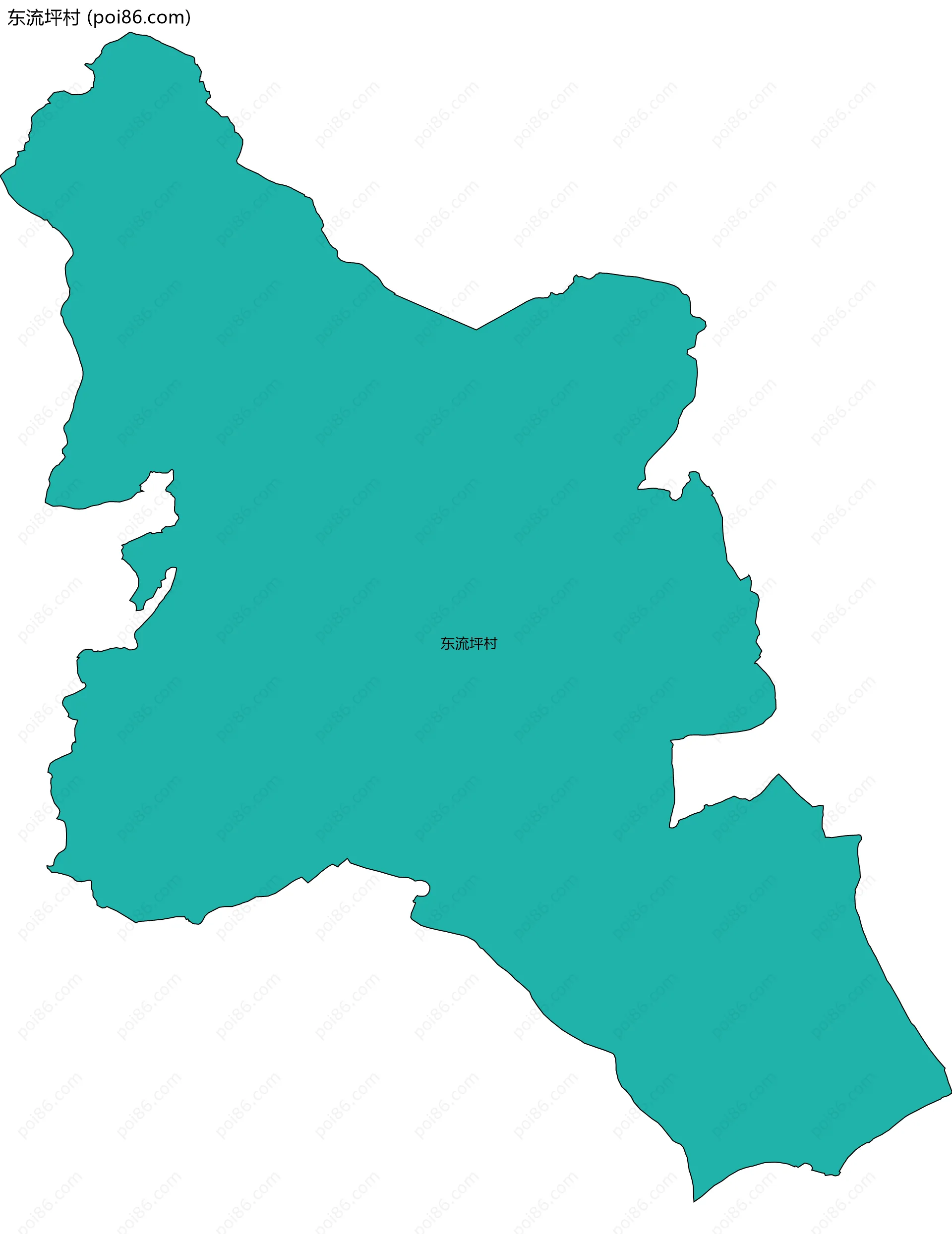 东流坪村边界地图
