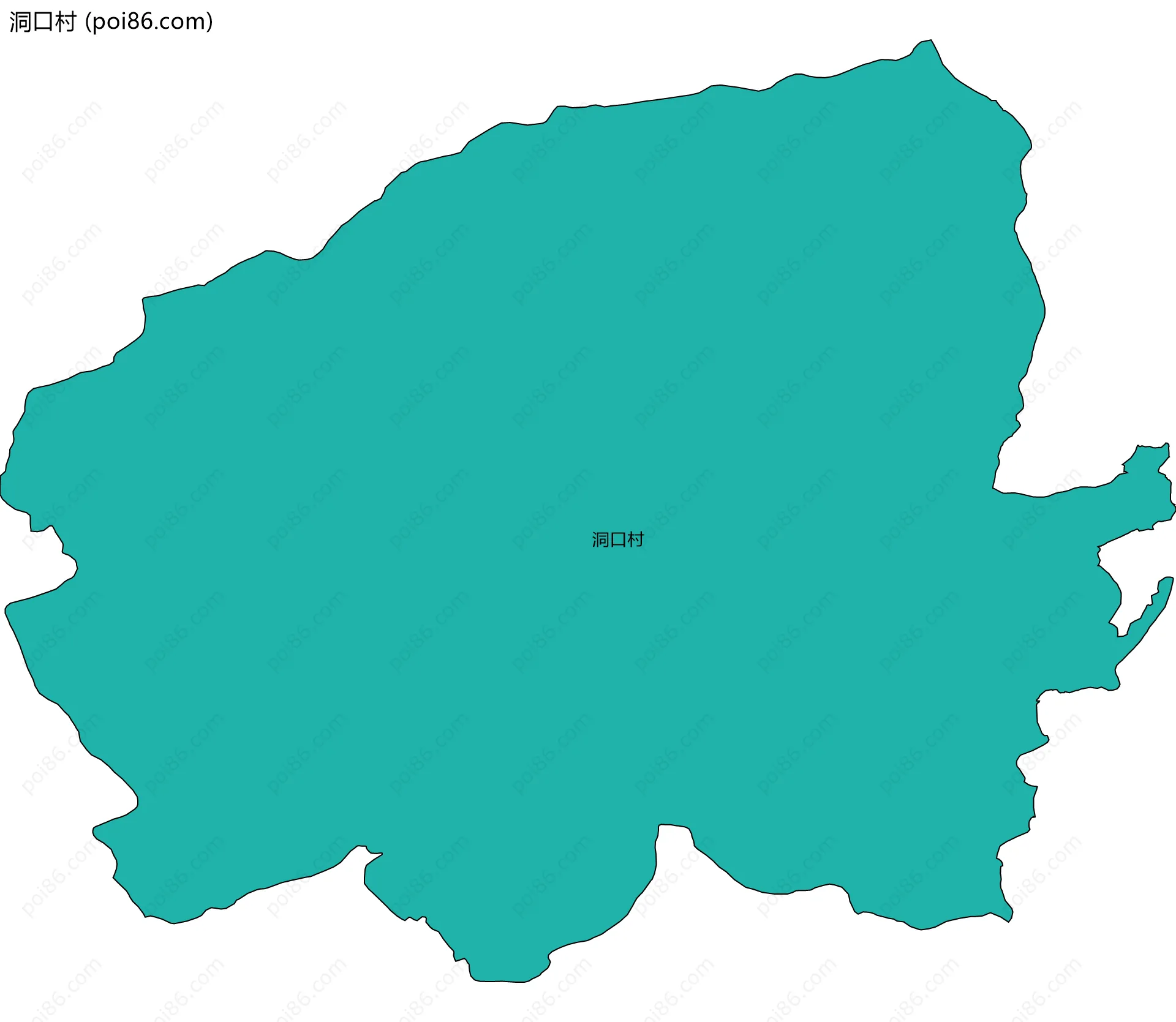 洞口村边界地图