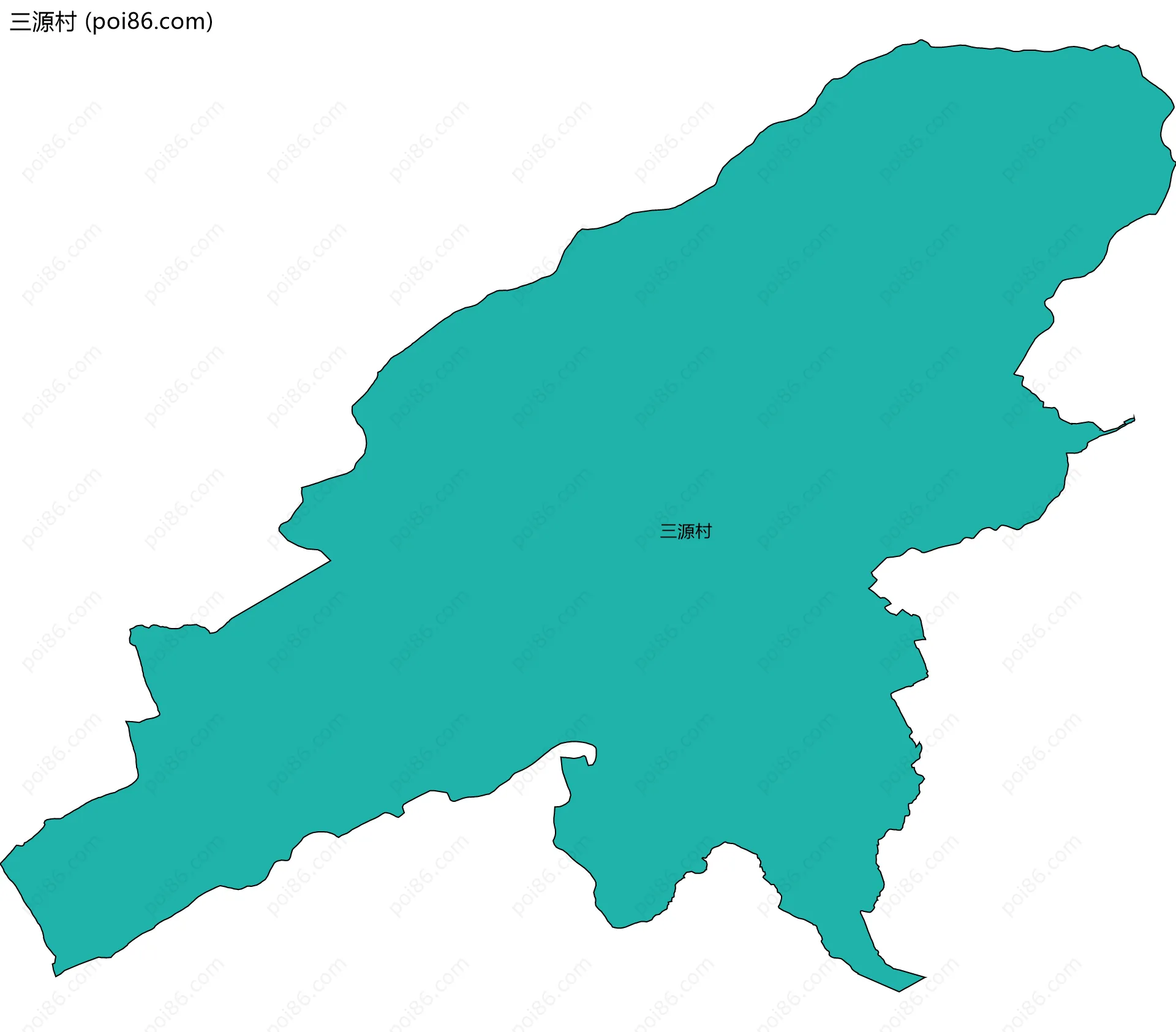 三源村边界地图