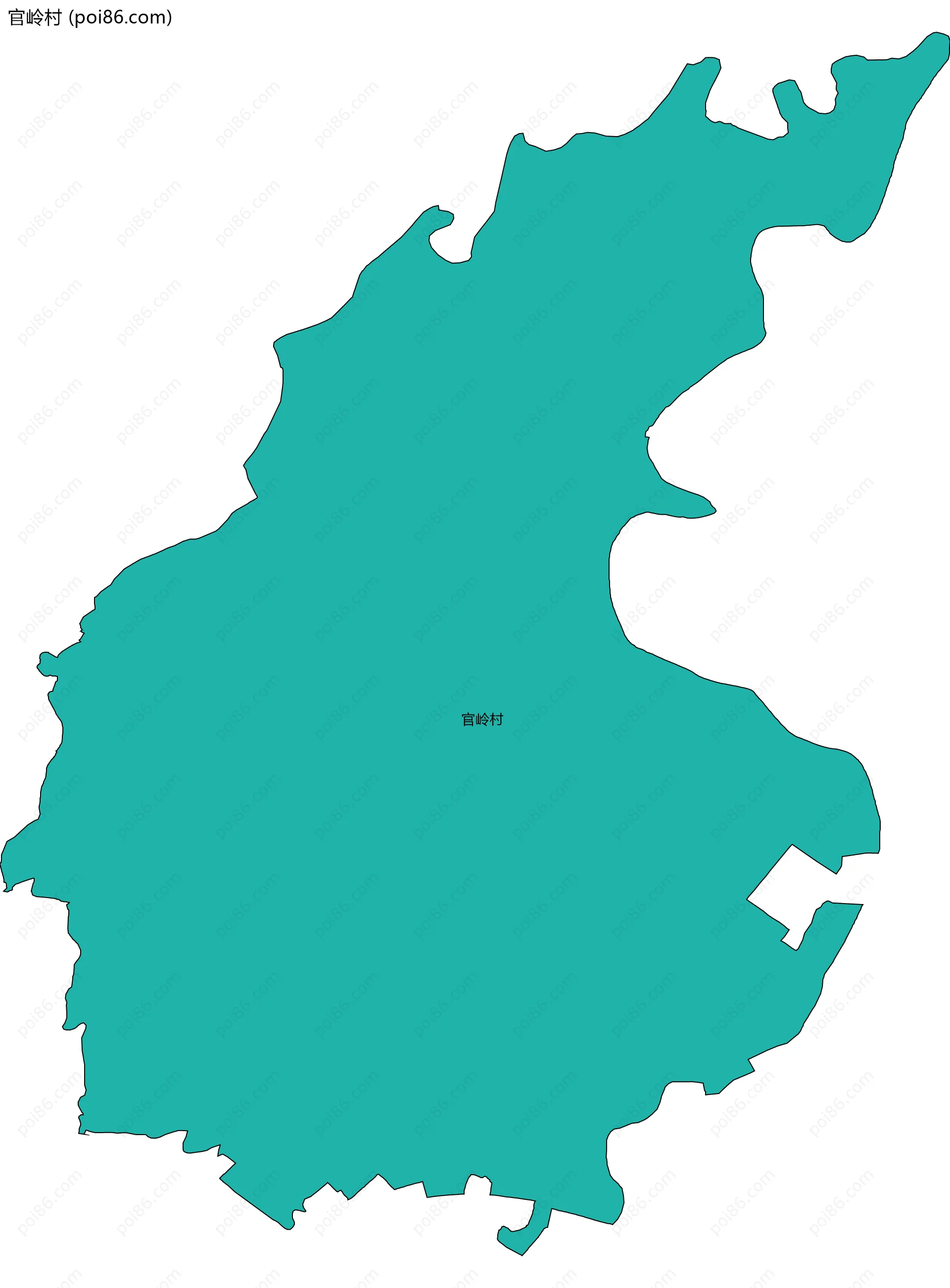 官岭村边界地图