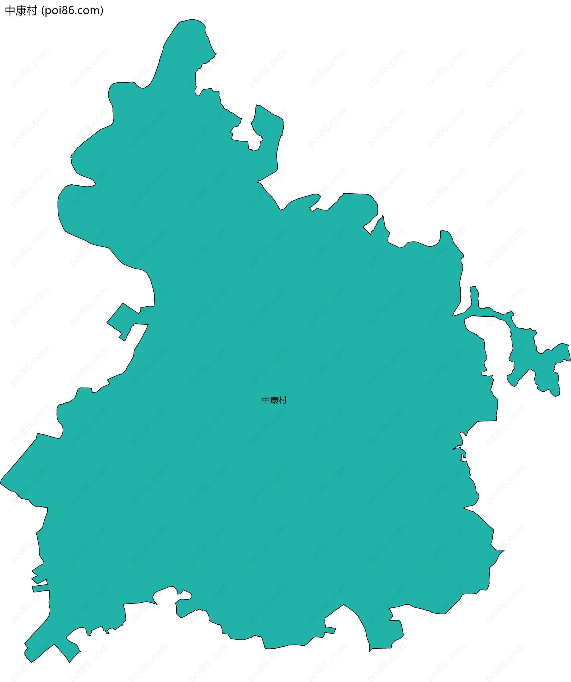 中康村边界地图