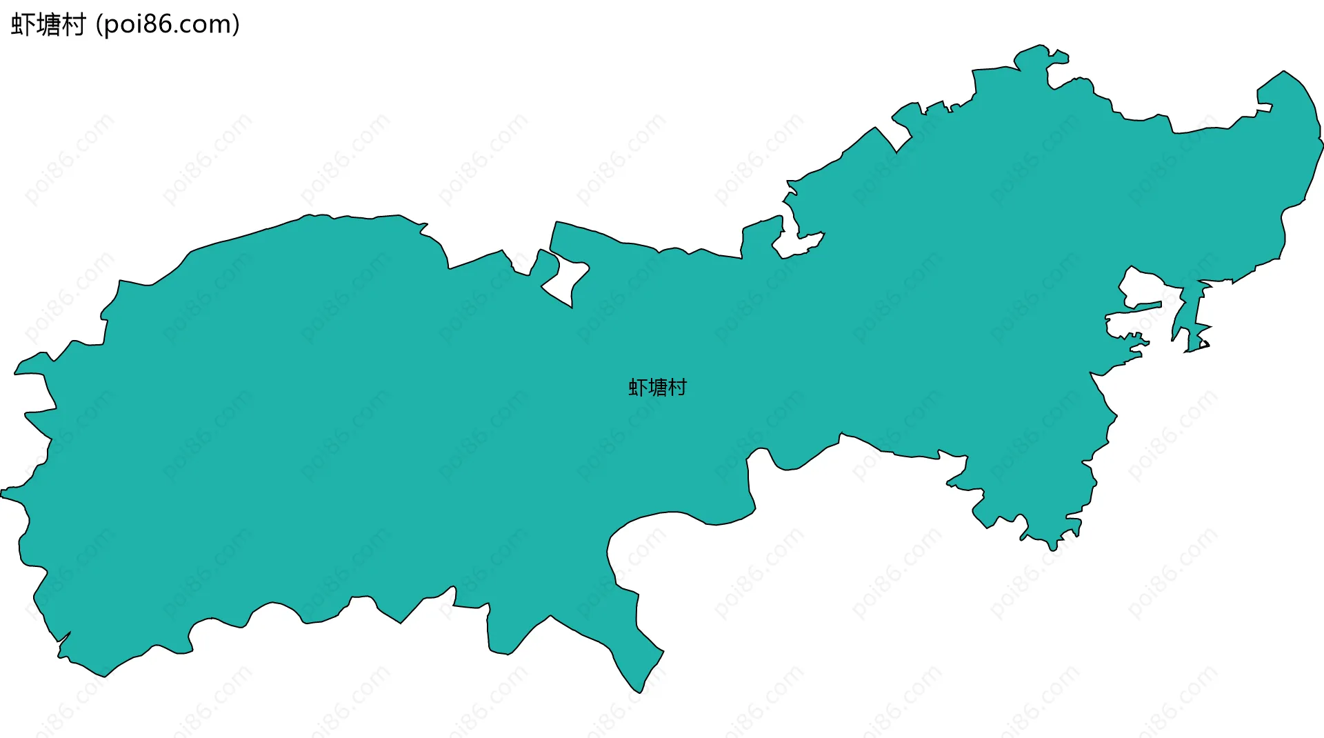 虾塘村边界地图