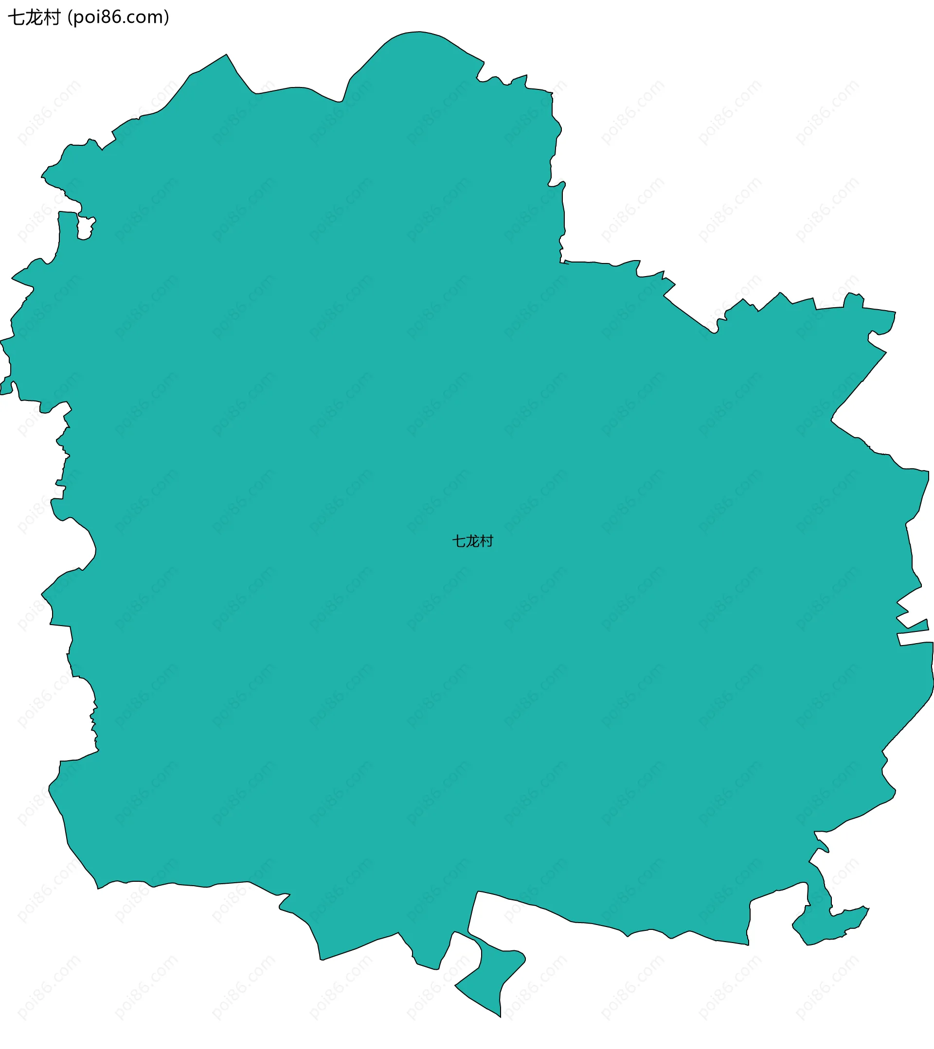 七龙村边界地图