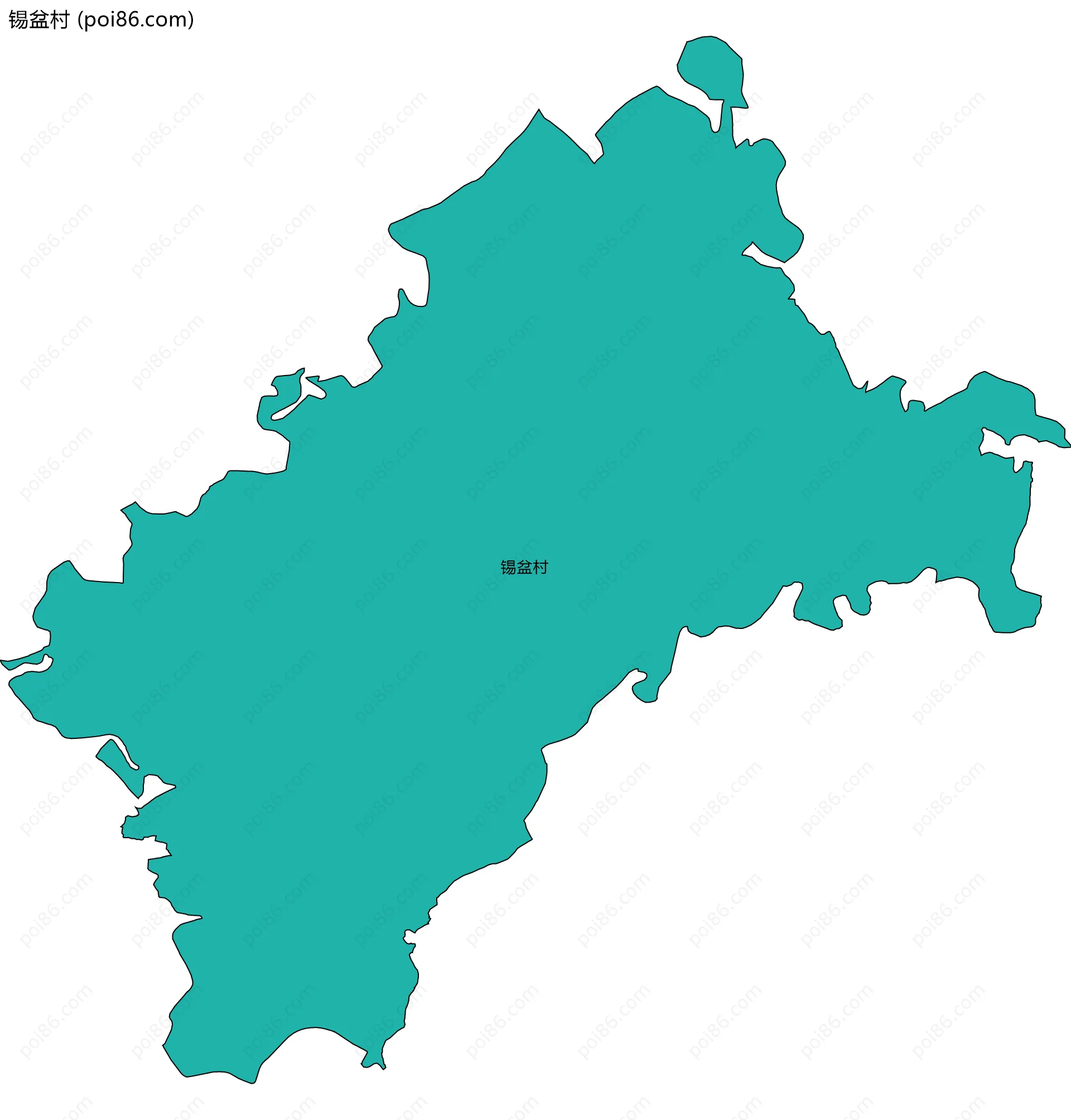 锡盆村边界地图