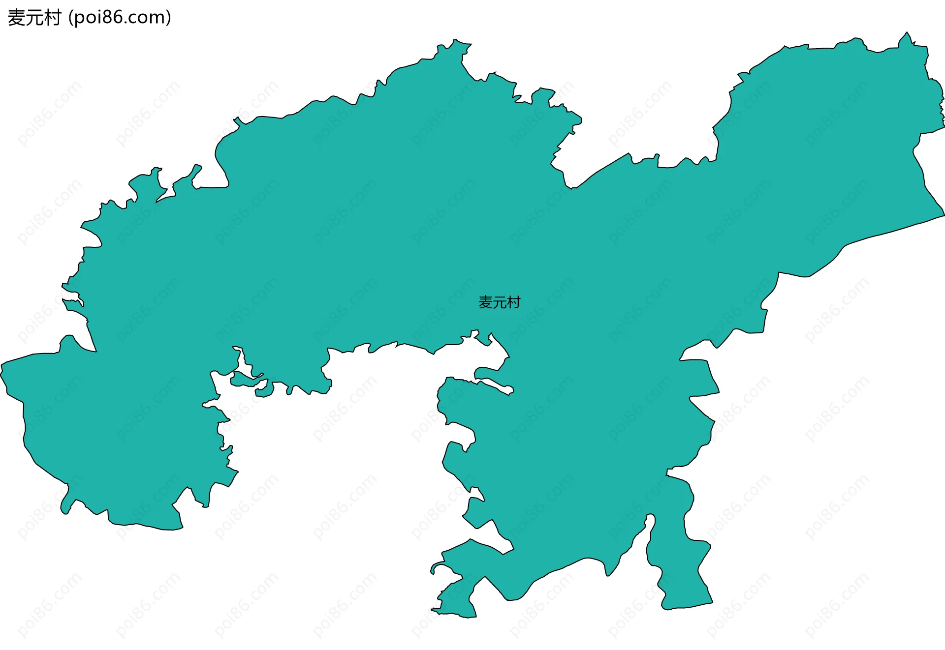 麦元村边界地图